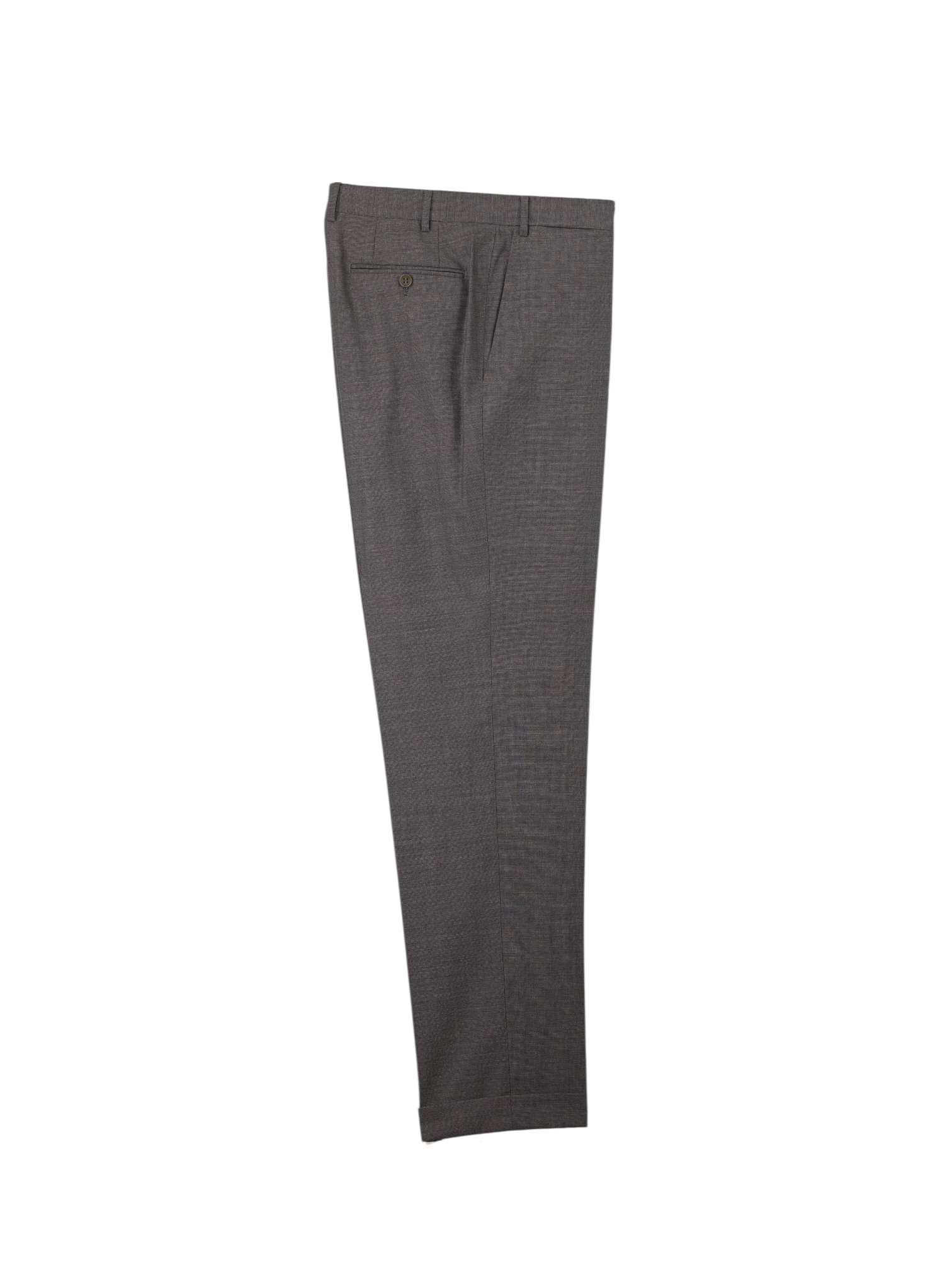 Canali Grey Waterrepellent Wool Travel Pinpoint Trousers