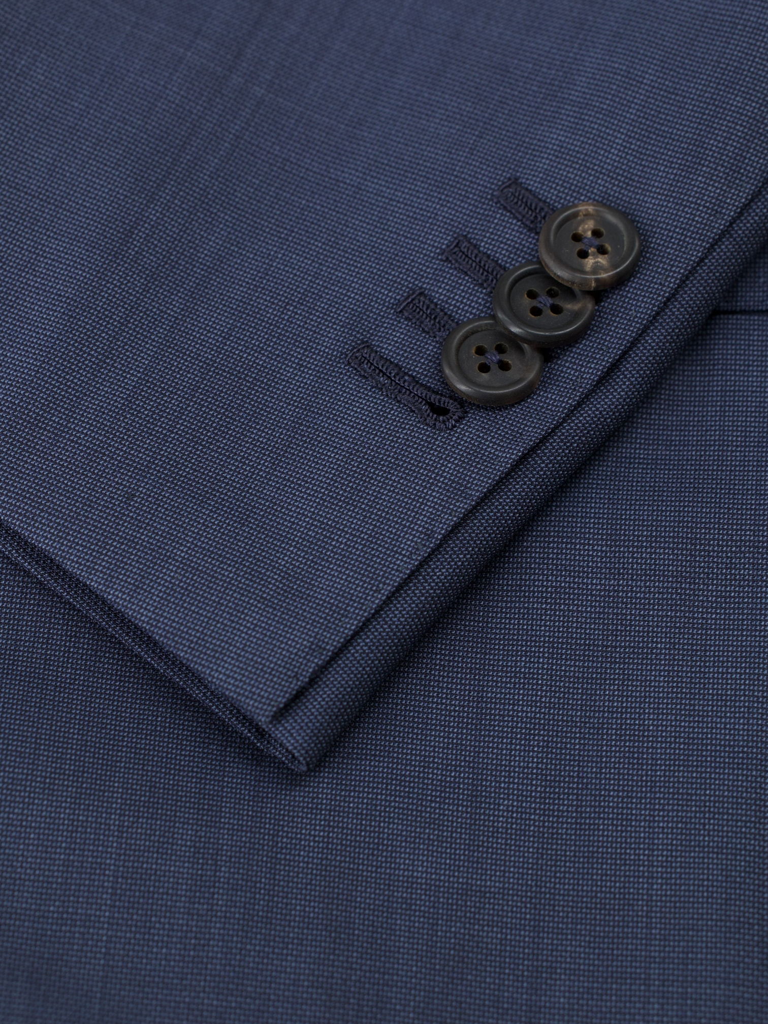 Orazio Luciano Steel Blue Fine-Wool Pinpoint Suit Jacket