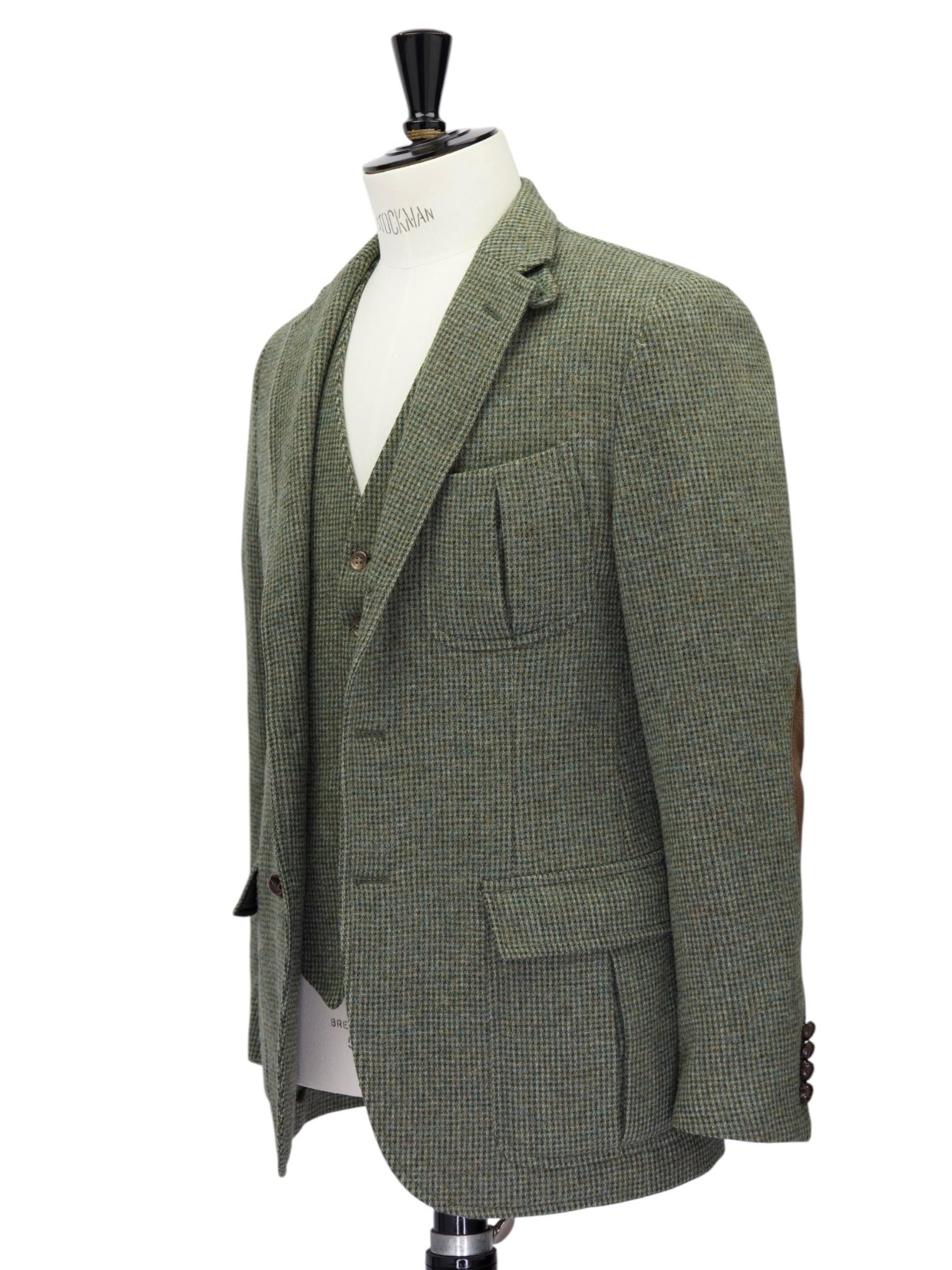 Ralph Lauren Moss Green 3-Piece Harris Tweed Hunting Suit