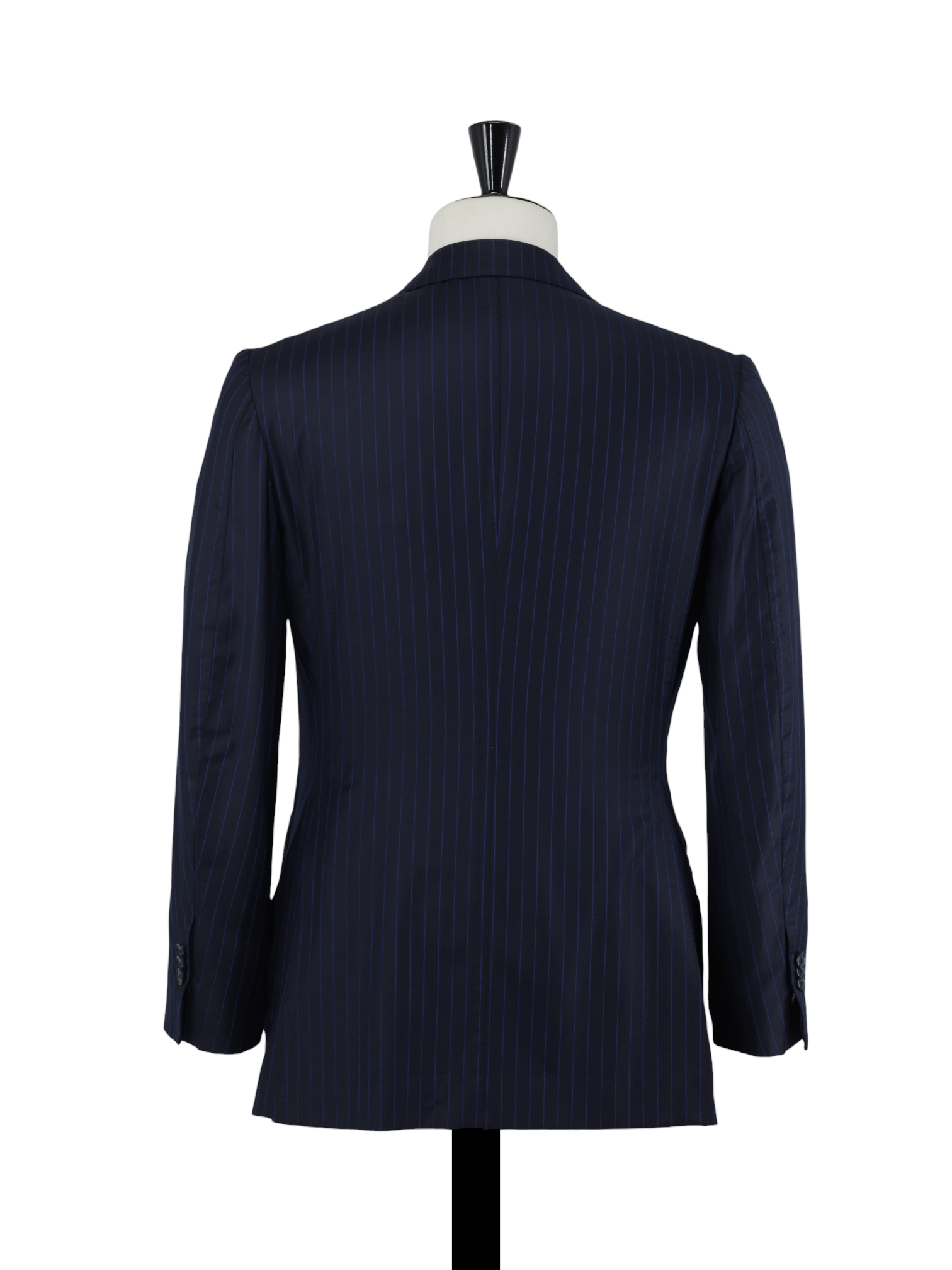 Sciamat Navy & Azure Blue Bespoke Extrafine-Wool Pinstripe Suit