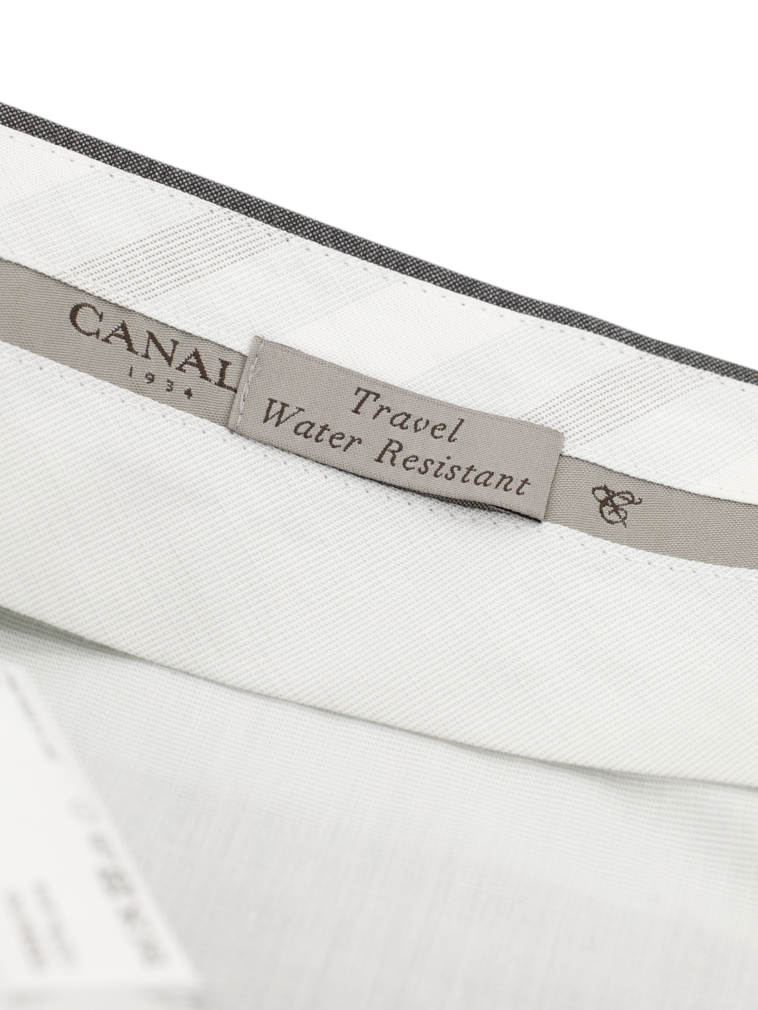Canali Grey Waterrepellent Wool Travel Pinpoint Trousers