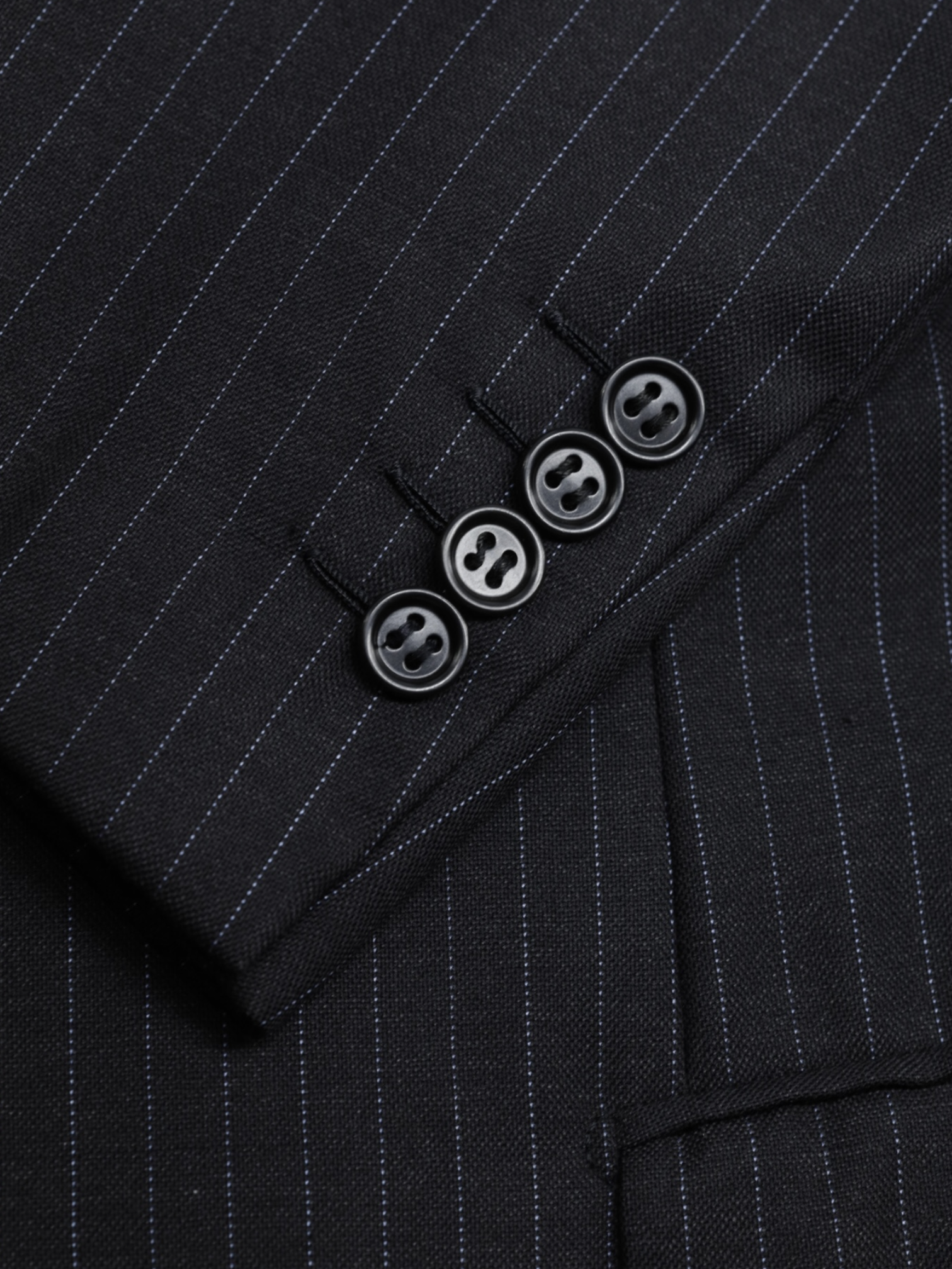 Brioni Anthracite & Light Blue Super 150's Wool Pinstripe Nomentano Suit