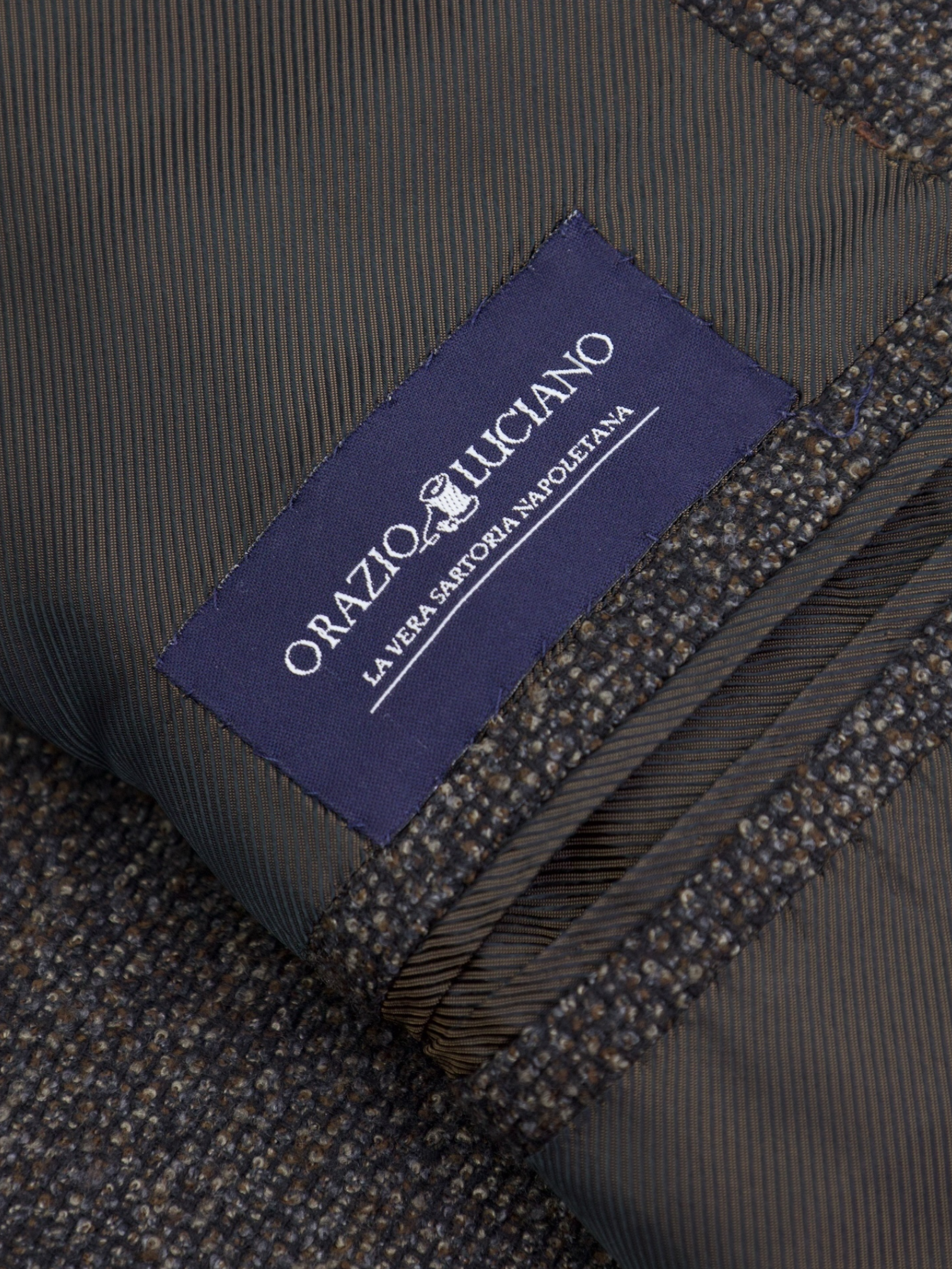 Orazio Luciano Dark Green Wool, Silk & Cashmere Boucle Jacket