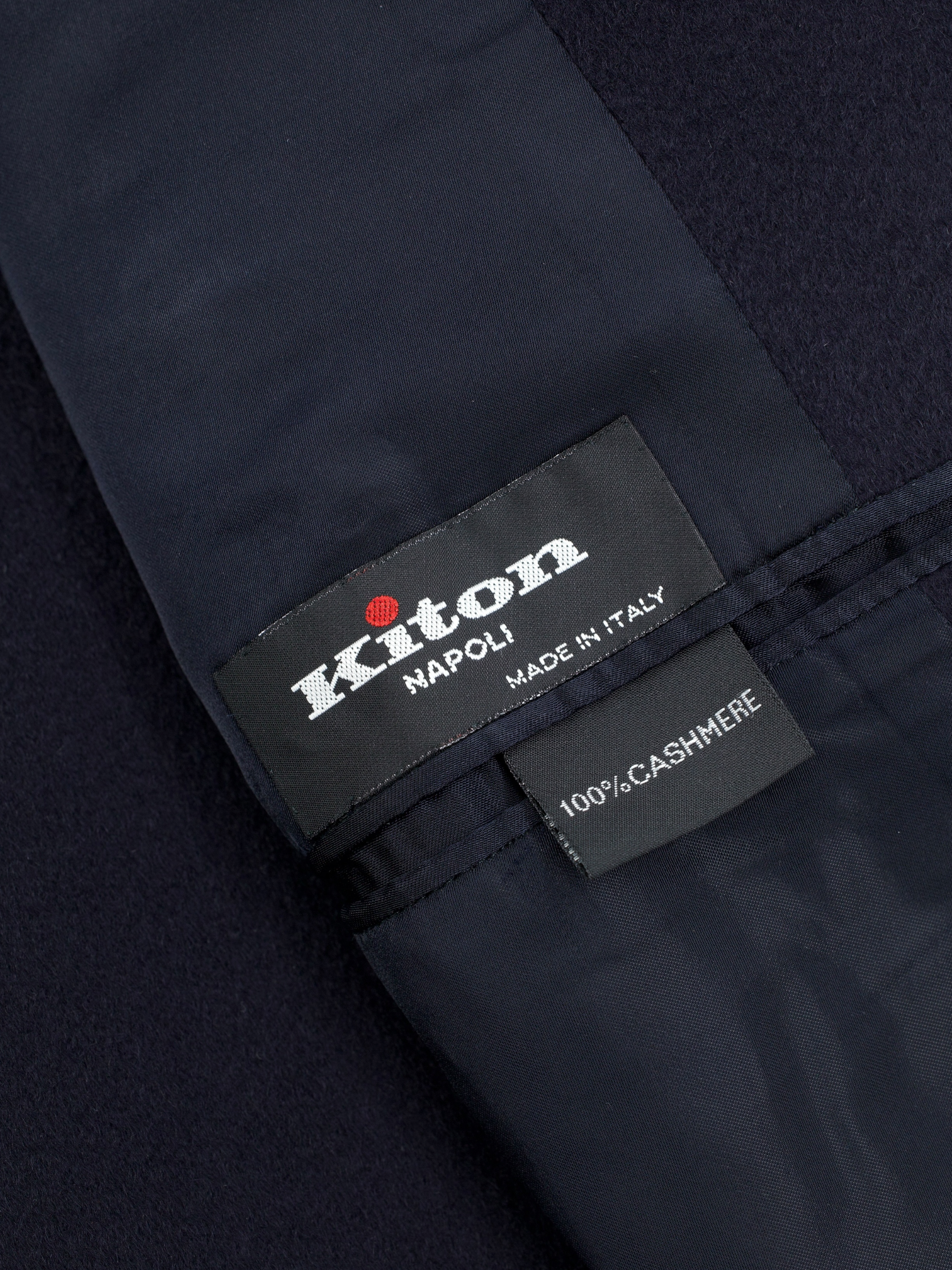 Kiton Navy Pure Cashmere Classic Sartorial Overcoat