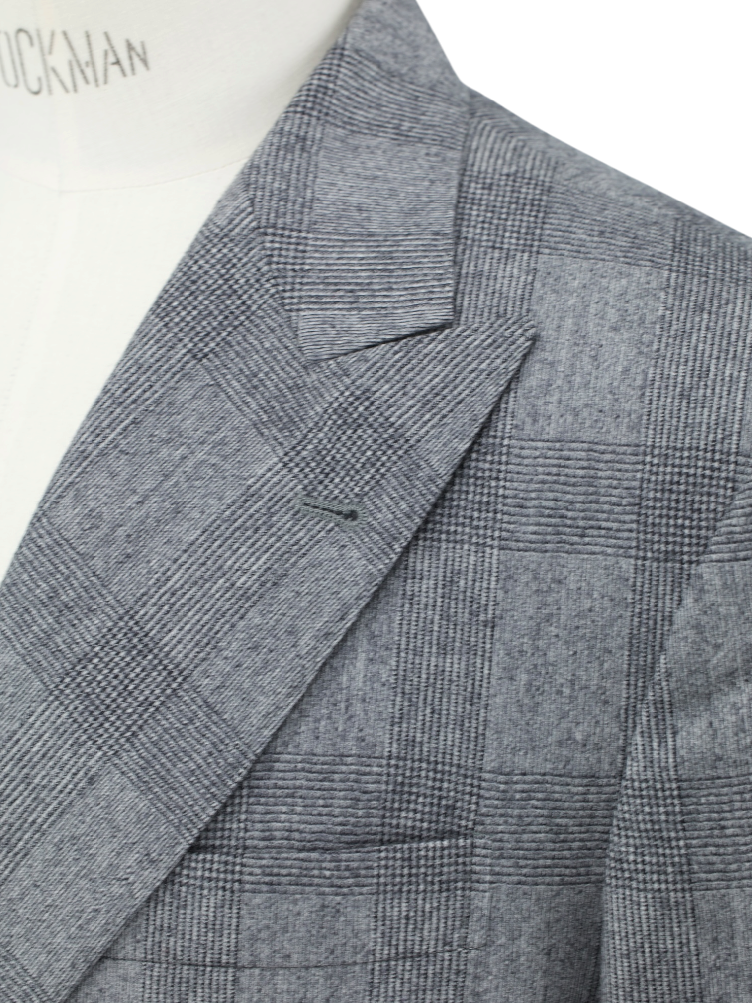 Brunello Cucinelli Grey Double Breasted Bushed-Wool Prince of Wales Suit