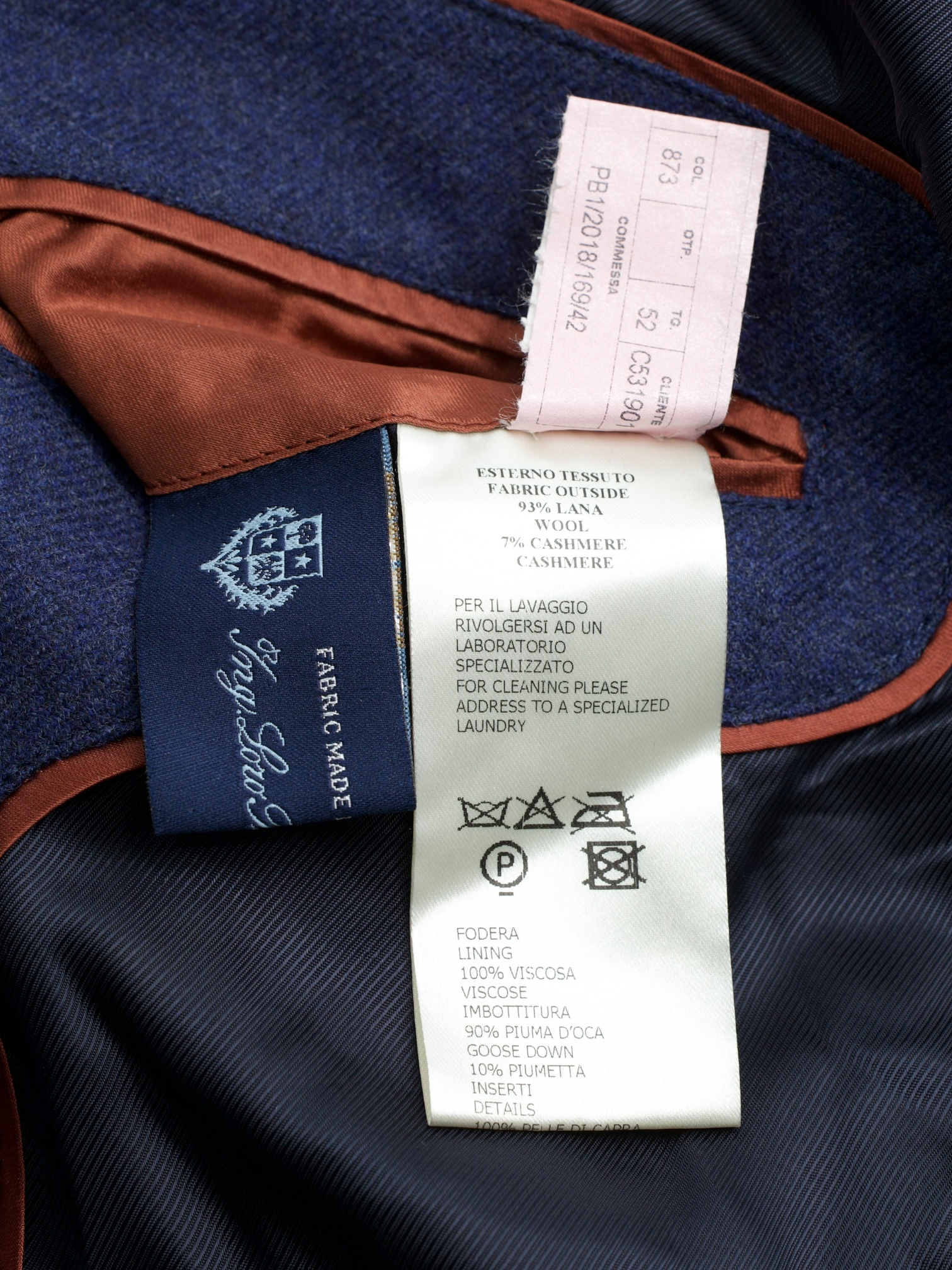 Mandelli Blue Wool & Cashmere Goose-Down Padded Vest