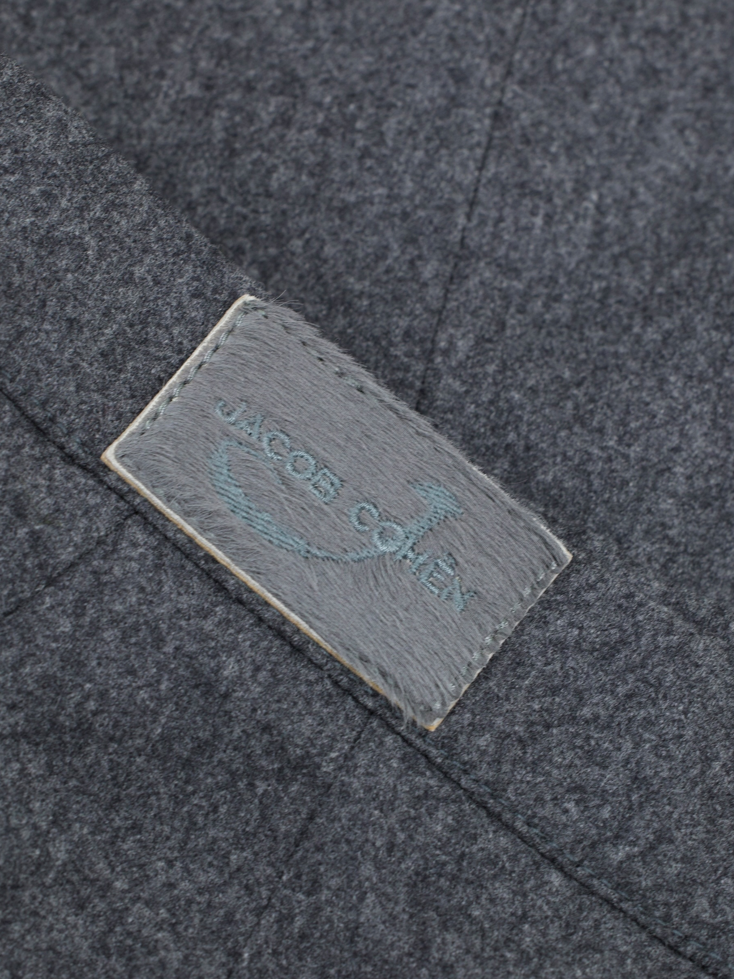 Jacob Cohen Grey Wool-Flannel Bobby Trousers