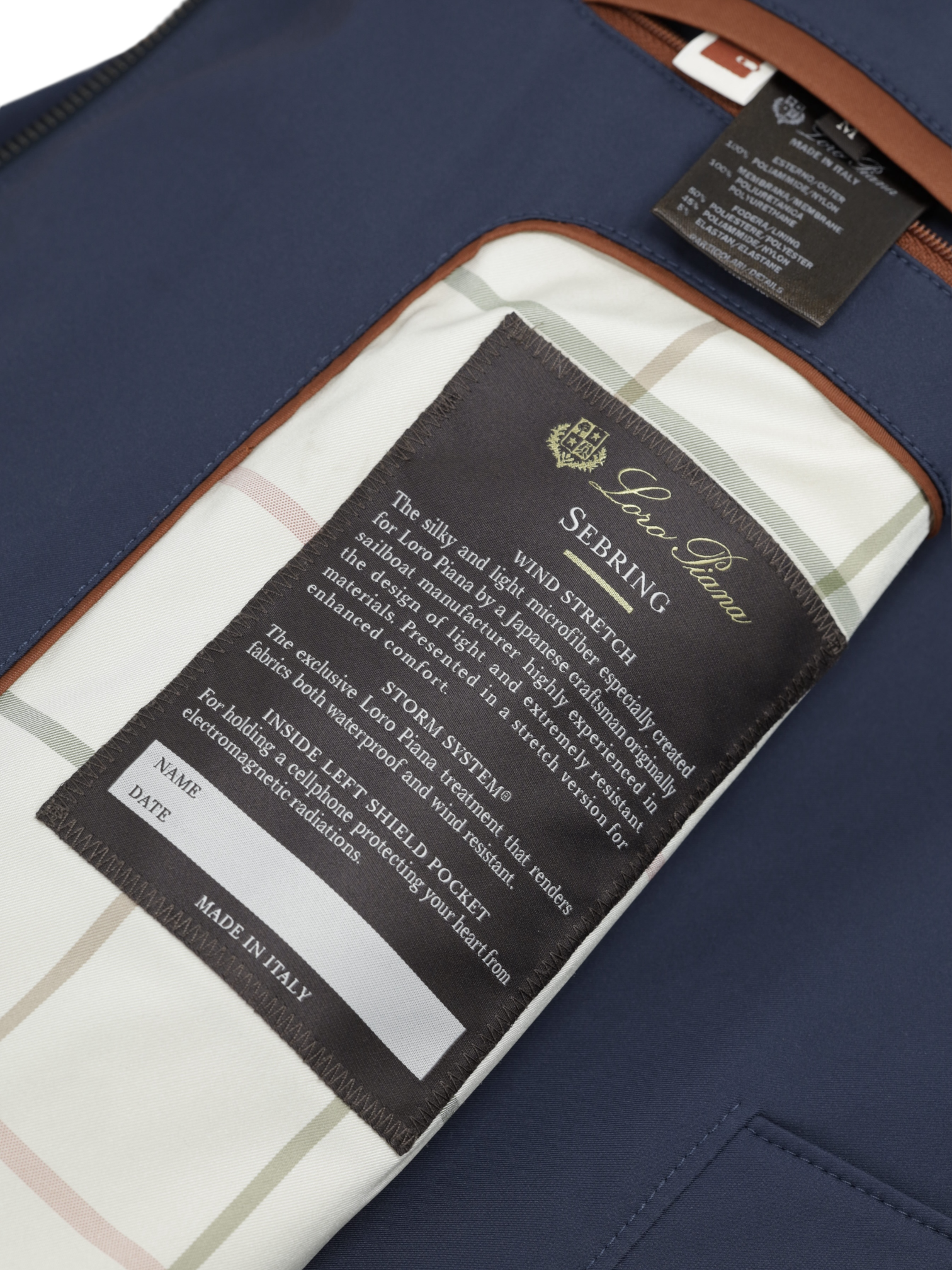 Loro Piana Navy Silky-Microfibre Storm System® Sebring Coat