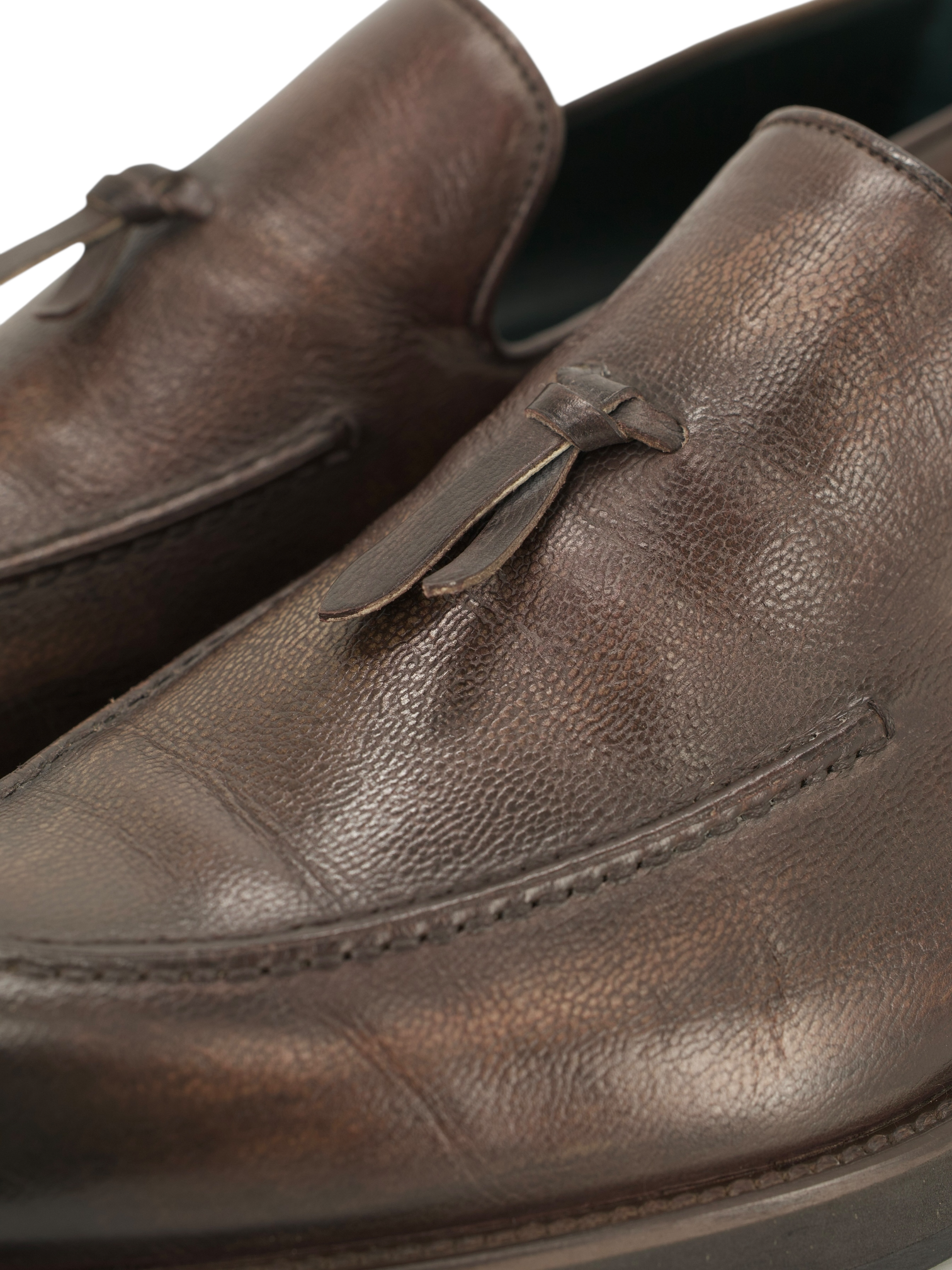Brioni Dark Brown Calfleather "Lukas" Tassel Loafers