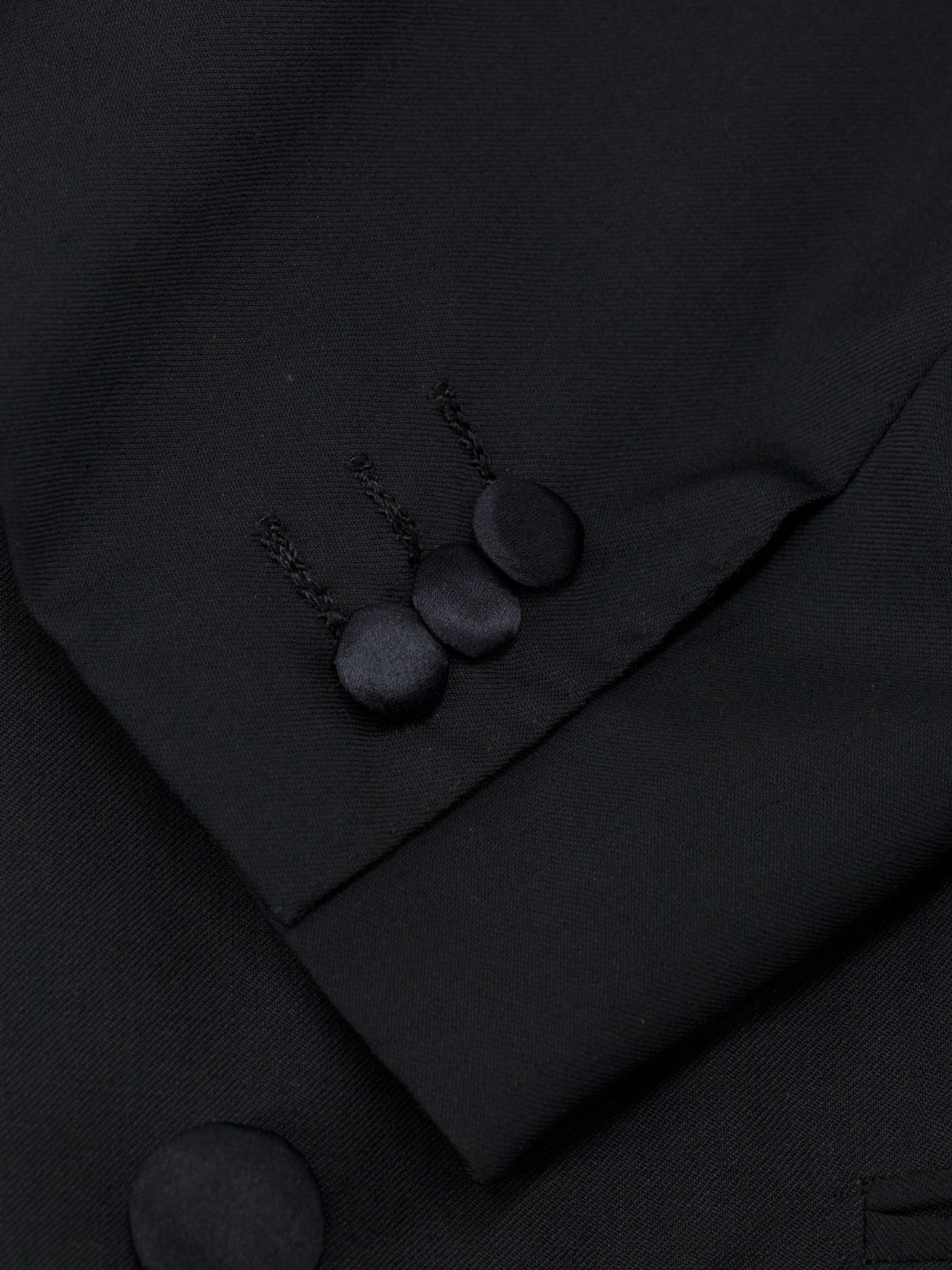 Kiton Black Vintage Fine-Wool Double Breasted Tuxedo Dinner Jacket