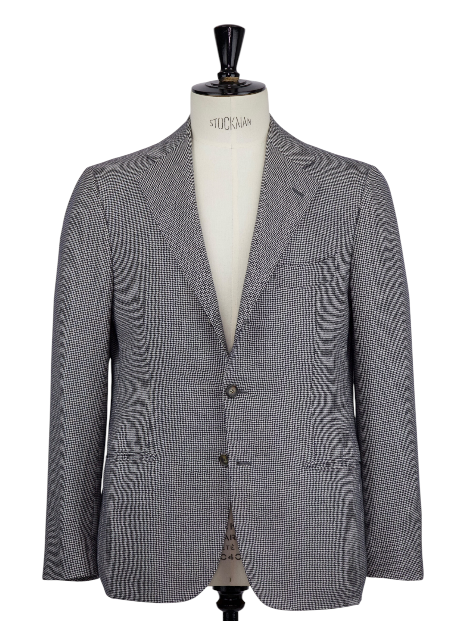 Cesare Attolini Light Grey Extrafine-Wool Puppytooth Jacket