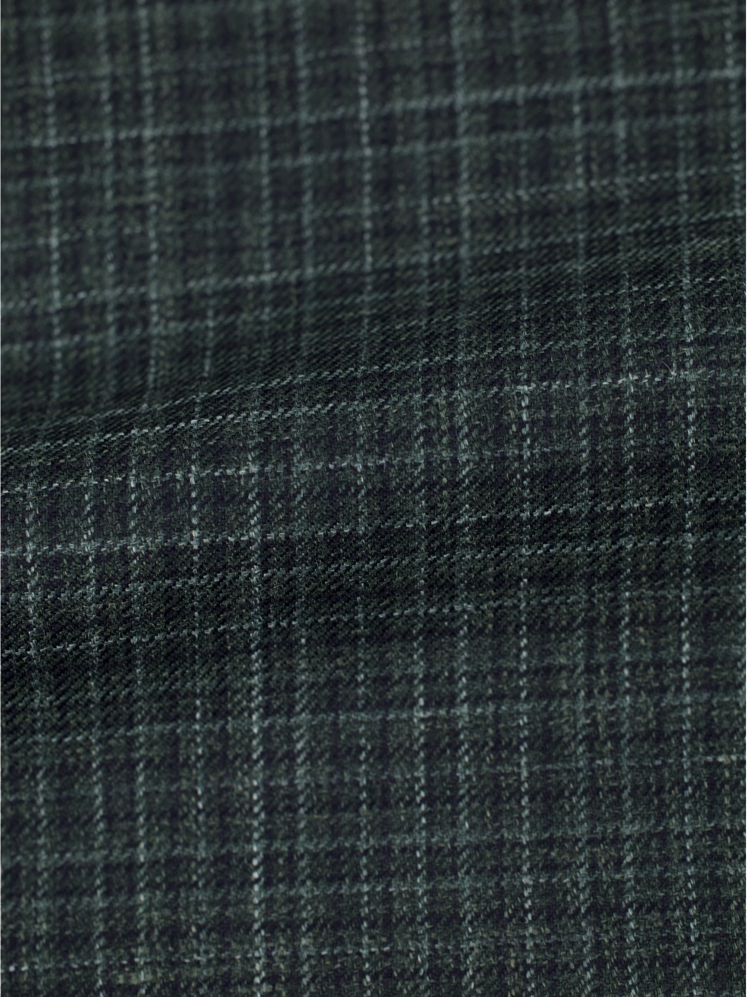 Brioni Dark Sage-Green Wool, Silk & Linen Gingham Check Colosseo Jacket
