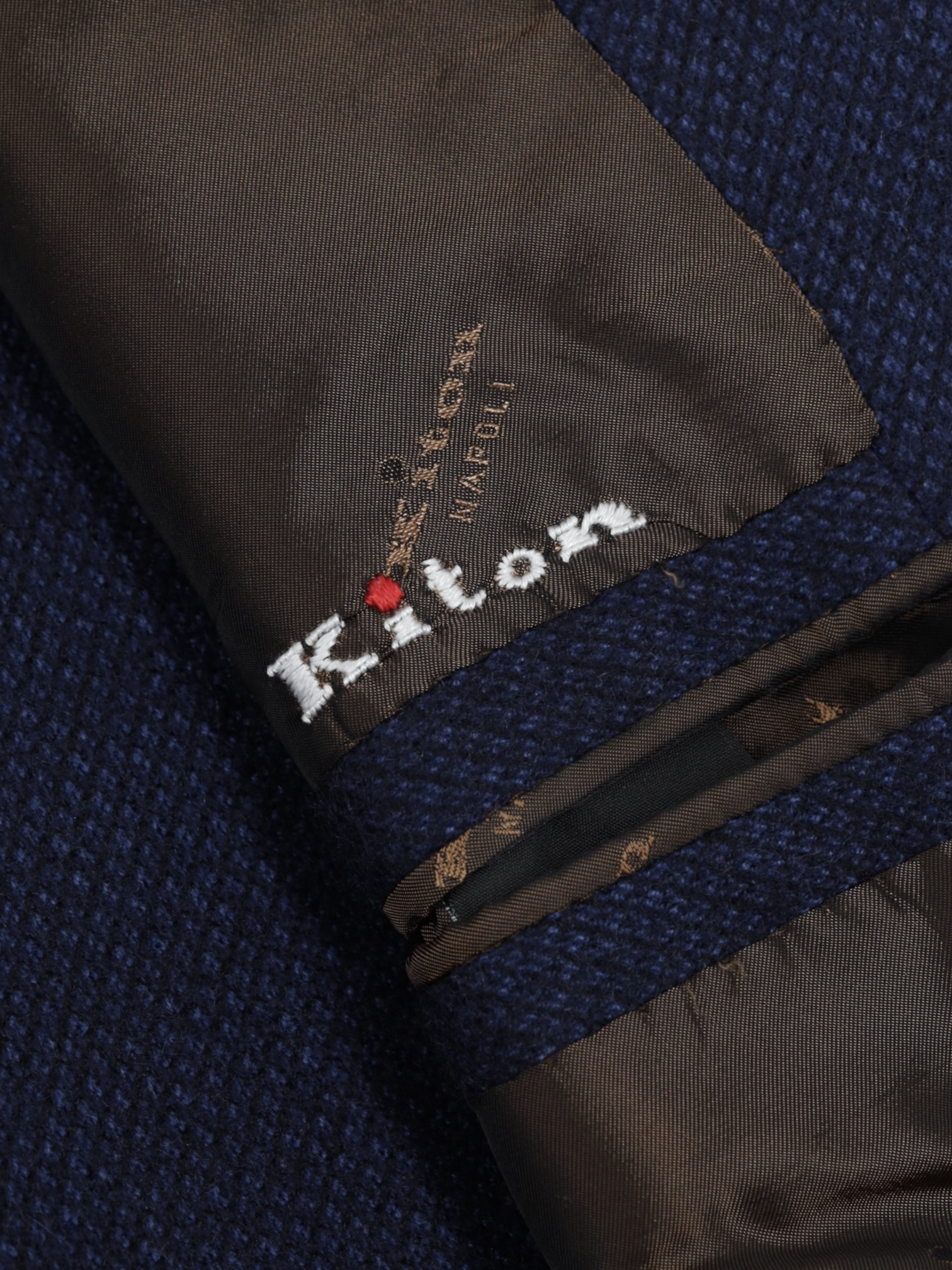 Kiton Navy Pure Plushy-Cashmere Micro-Structure Jacket