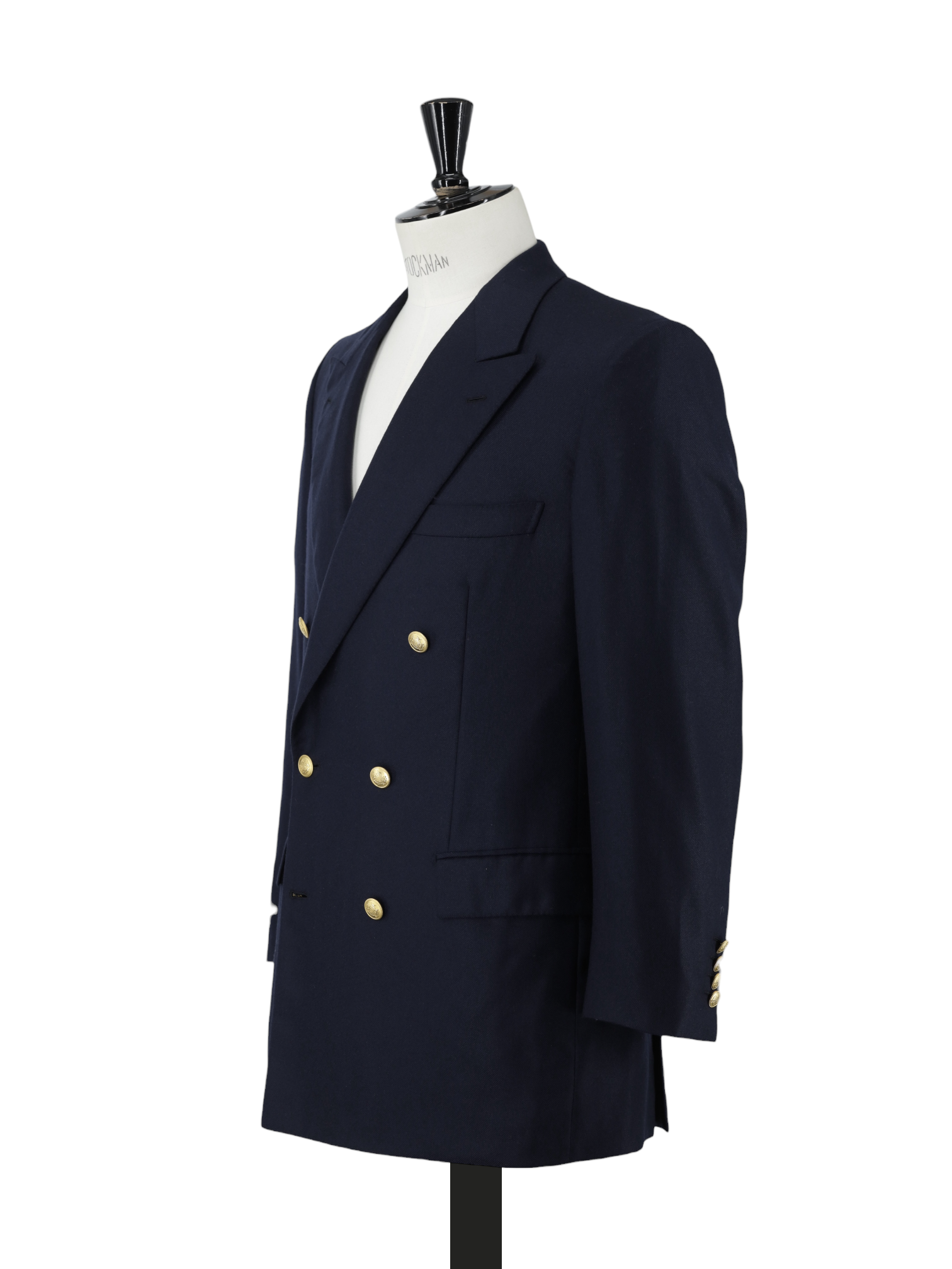 Briony Navy Pure Cashmere Double-Breasted "Tiberio" Blazer Jacket