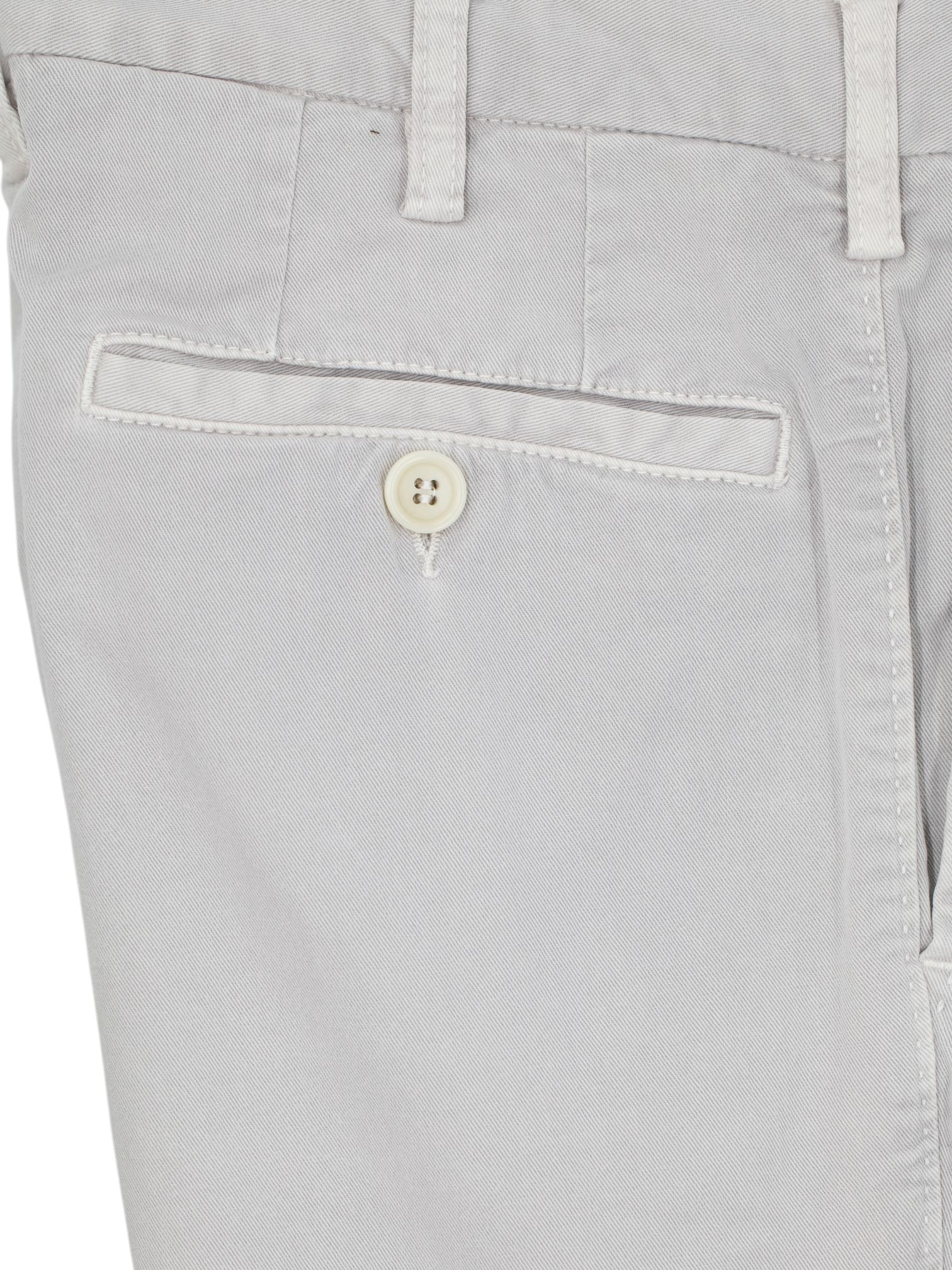 Rota Pearl Grey Pure Cotton, Wool & Stretch Twill Dress Chino