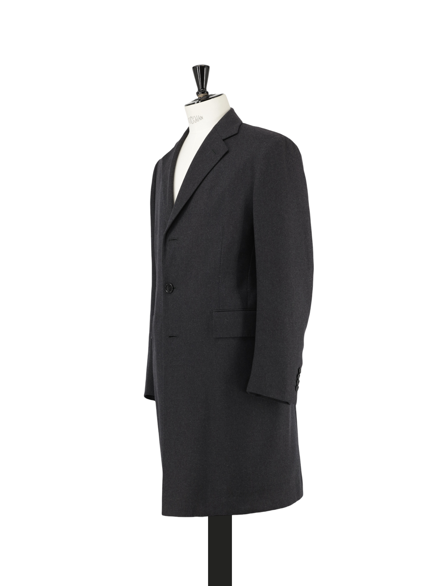 Cesare Attolini Anthracite Super 150’s & Cashmere Twill Overcoat