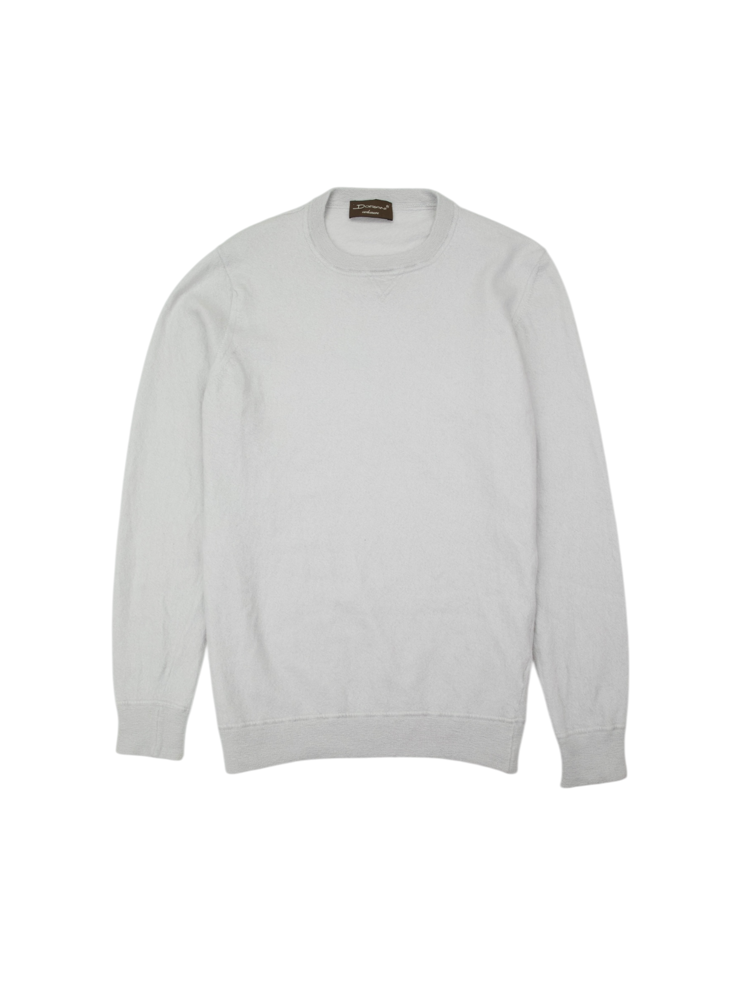 Doriani Cashmere Light Grey Pure Cashmere Roundneck Sweater