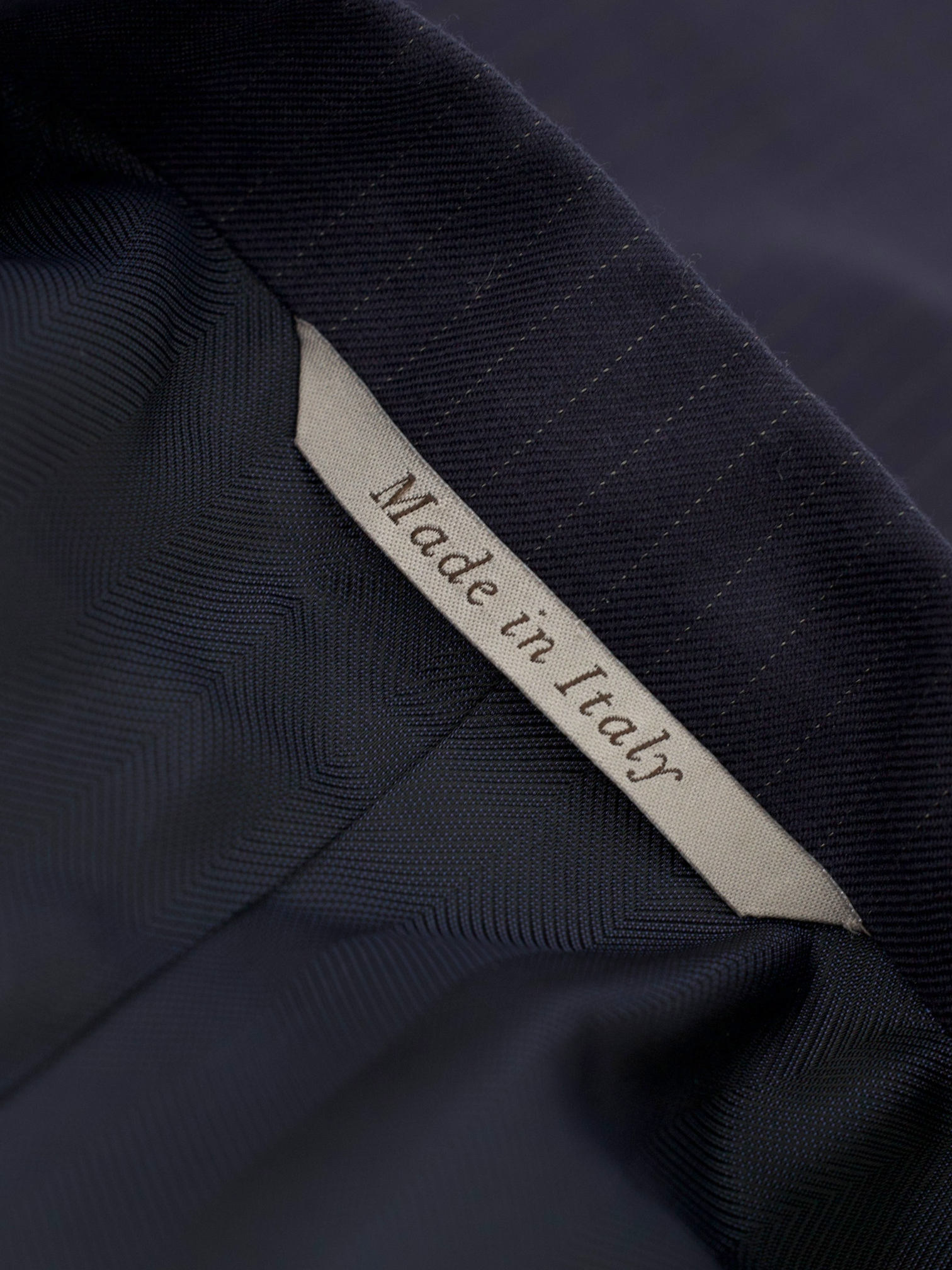 Canali Navy Super 180's Pencil-Stripe Business Suit