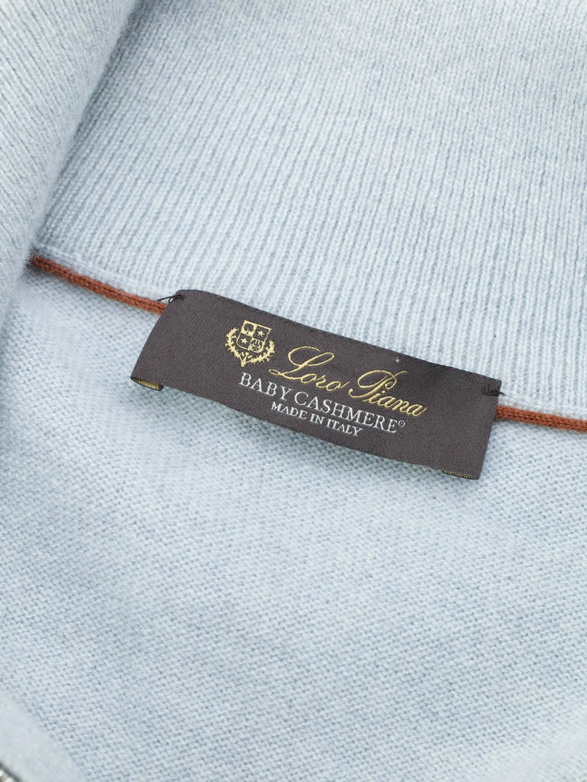 Loro Piana Slate Blue Baby-Cashmere Half-Zip Sweater