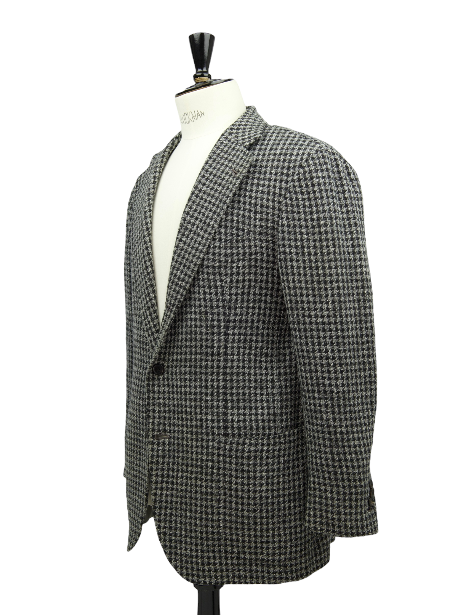 Orazio Luciano Light Brown Houndstooth Micro-Structure Jacket