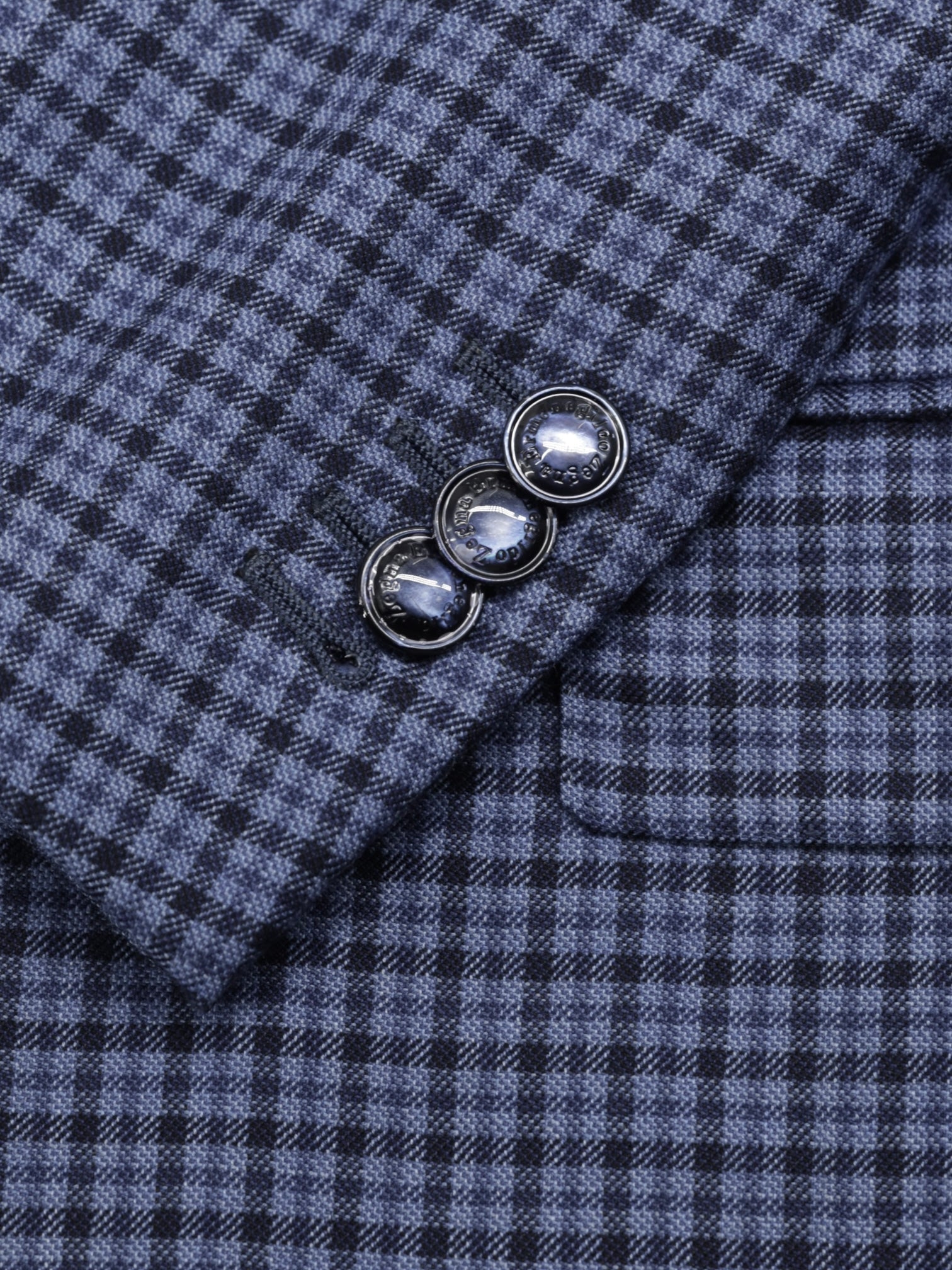 Ermenegildo Zegna Steel Blue Lightweight-Cashmere Checkered Mila Jacket