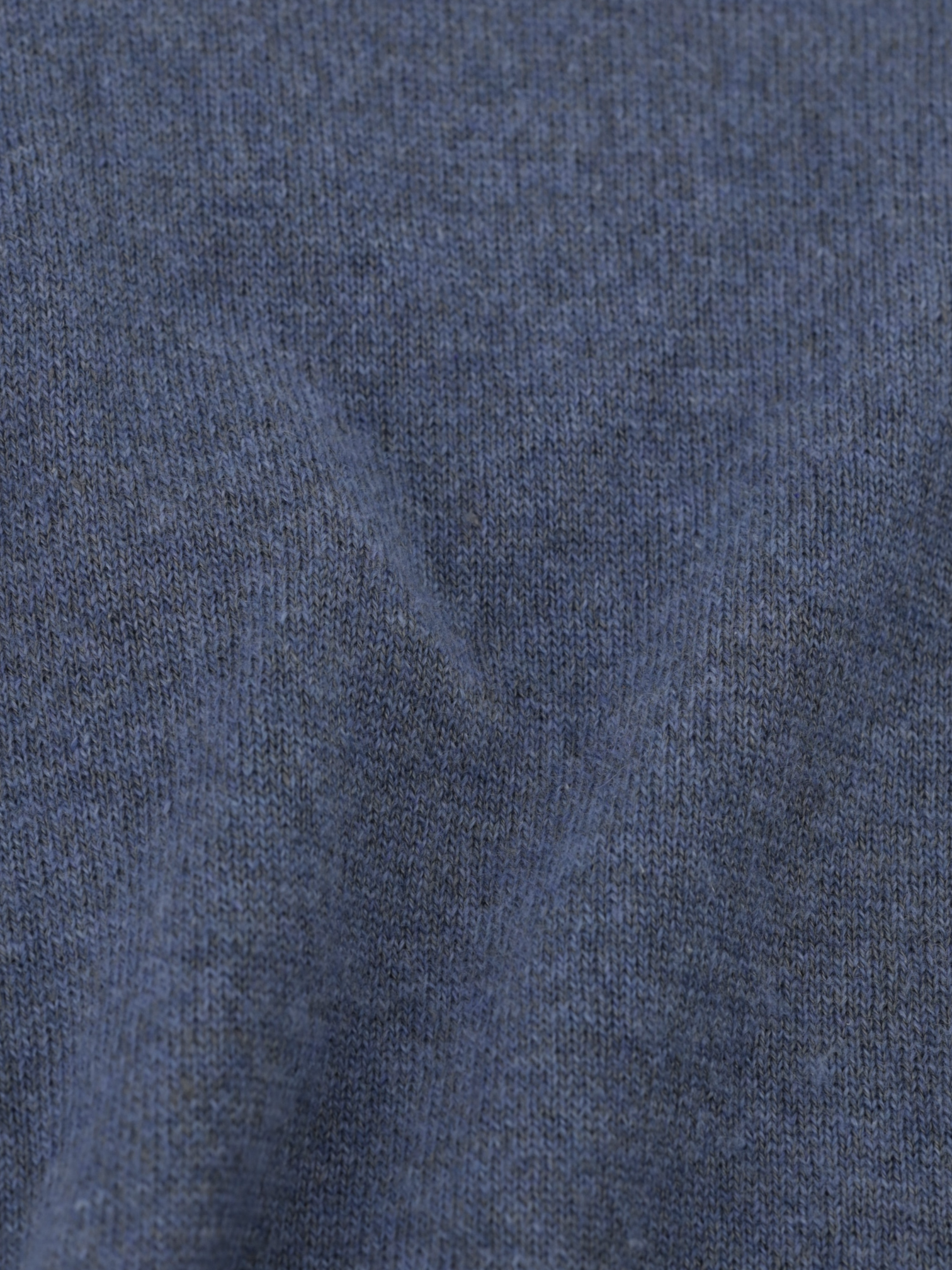 Cesare Attolini Steel Blue Cashmere & Linen Buttonless Long-Sleeve Polo
