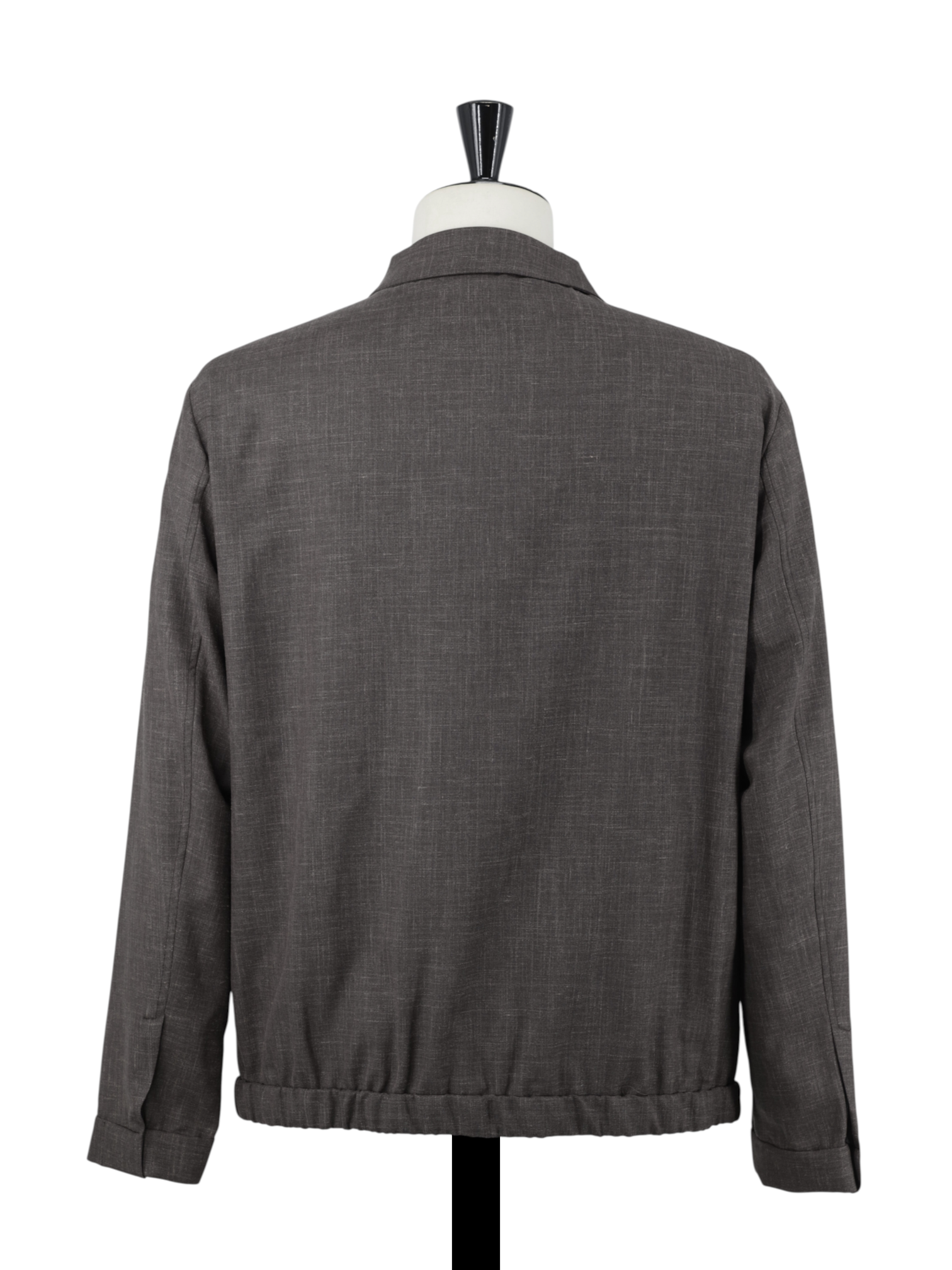 Berwich x Loro Piana Brown Wool, Silk & Linen Blouson Jacket