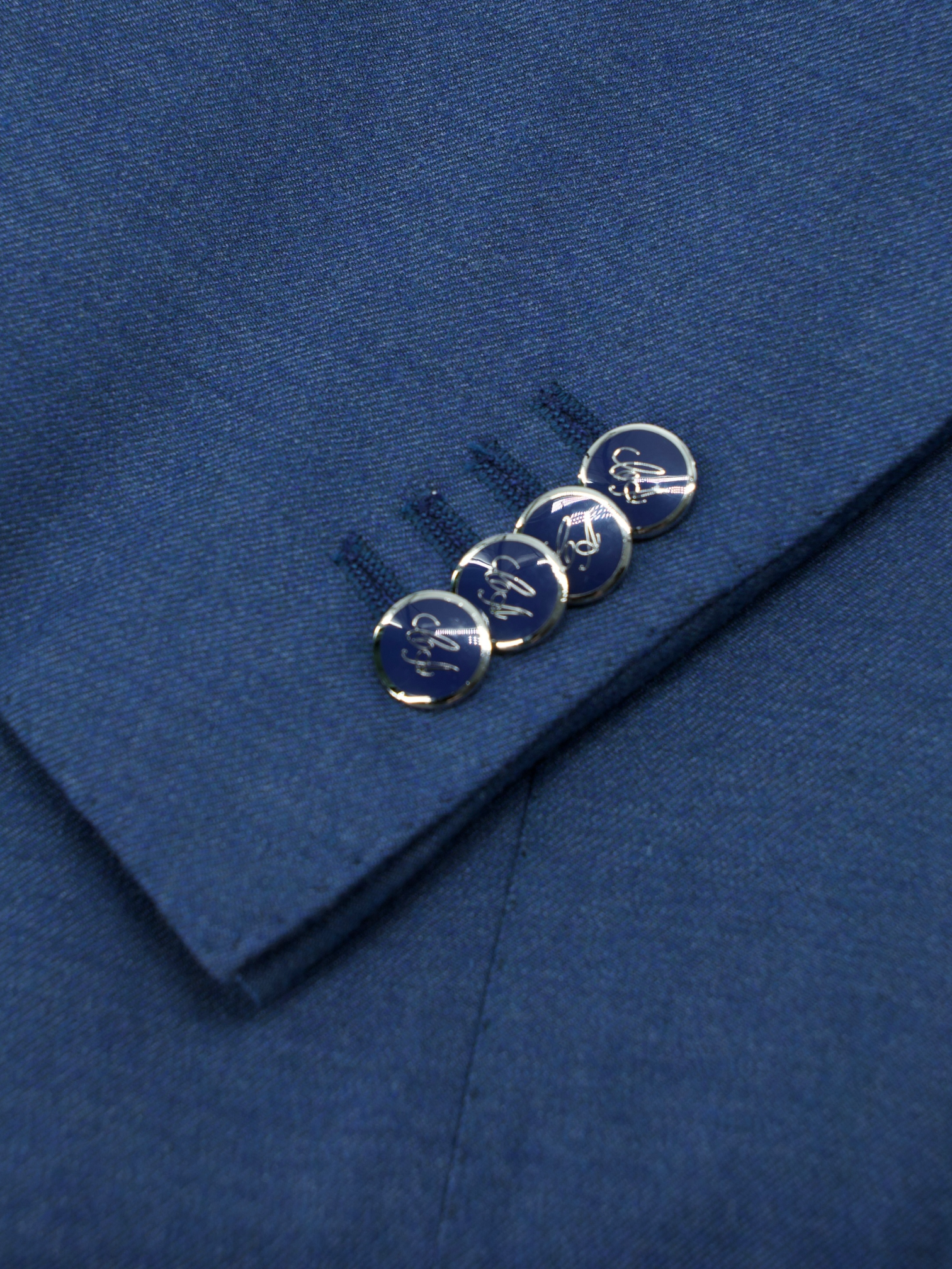 Cesare Attolini Blue Wool, Silk & Vicuña Twill Connaisseur Jacket