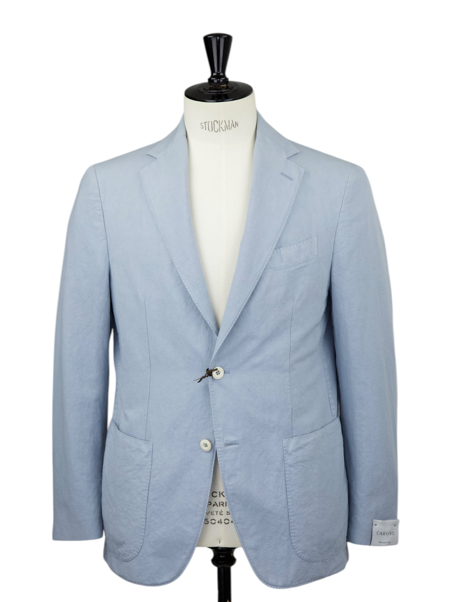 Caruso Light Blue Linen & Cotton Panarea Jacket