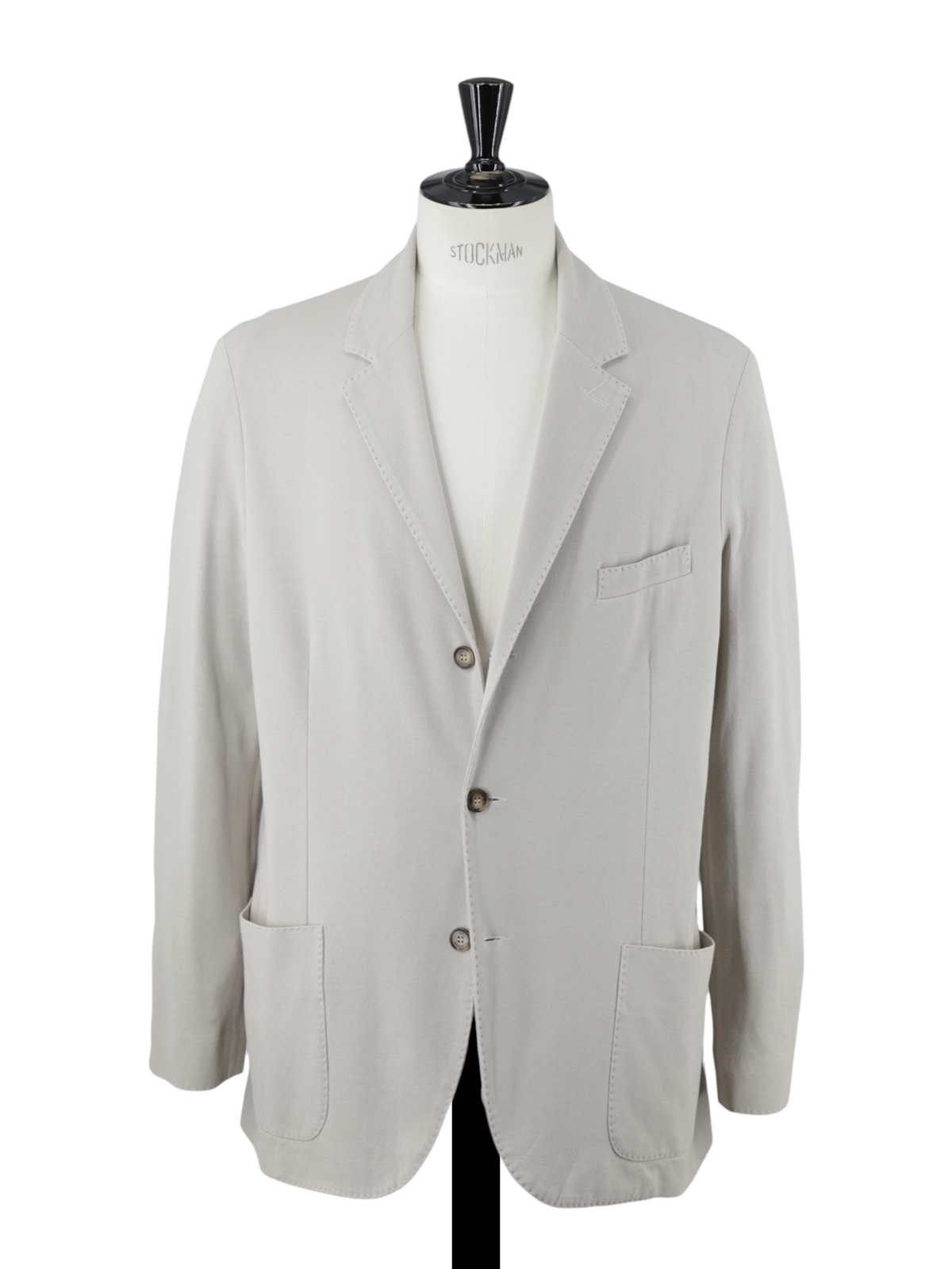 Mandelli Light Brown Lightweight-Cotton Unconstructed Tricot Jacket