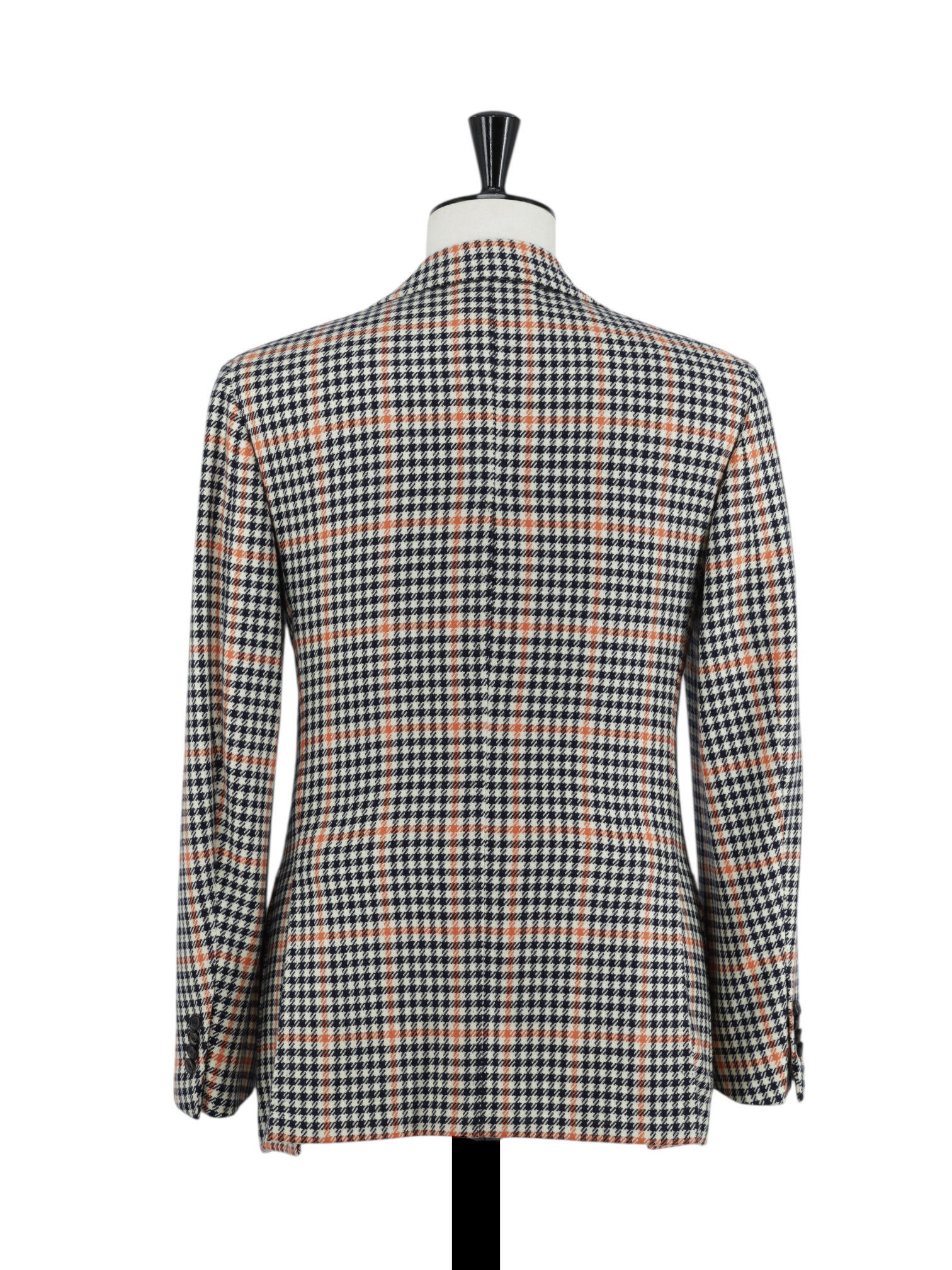 Cesare Attolini White & Orange Pure Cashmere Tartan Check Jacket