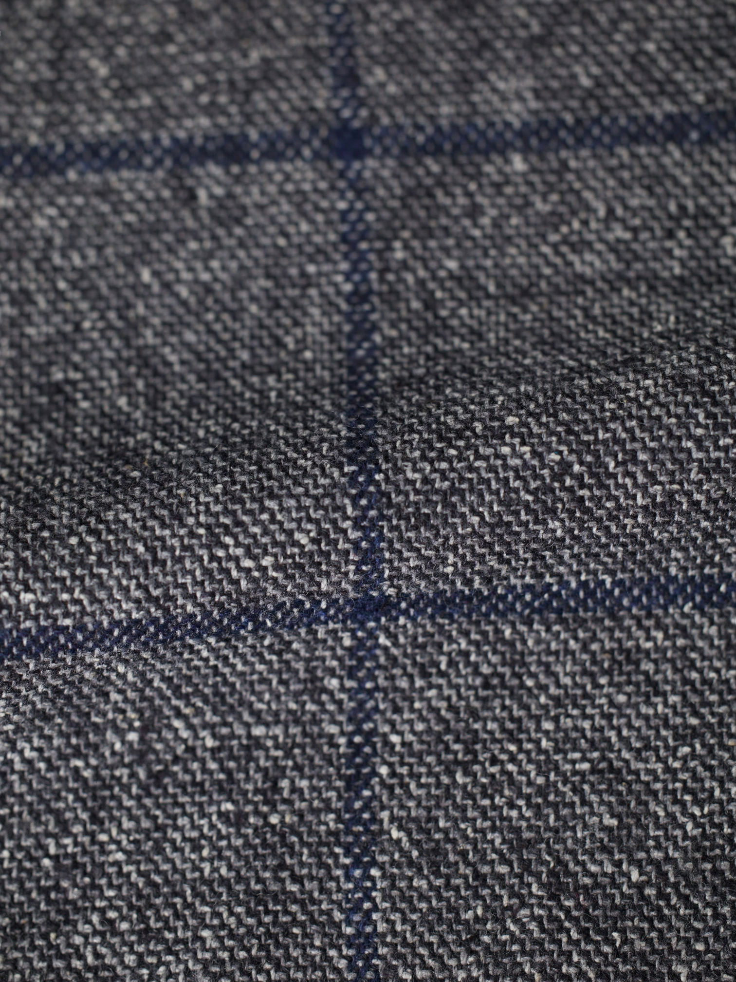 Corneliani Grey Silk, Wool & Cashmere Windowpane Jacket