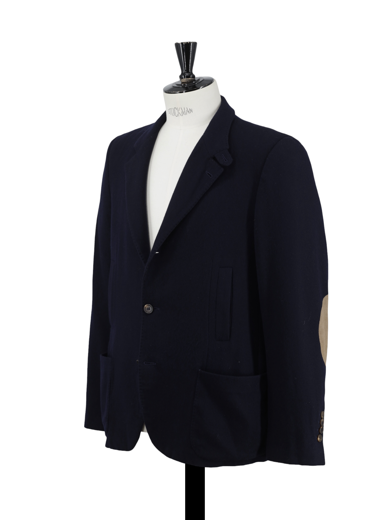 Brunello Cucinelli Navy Wool & Cashmere Relaxed-Style Jacket