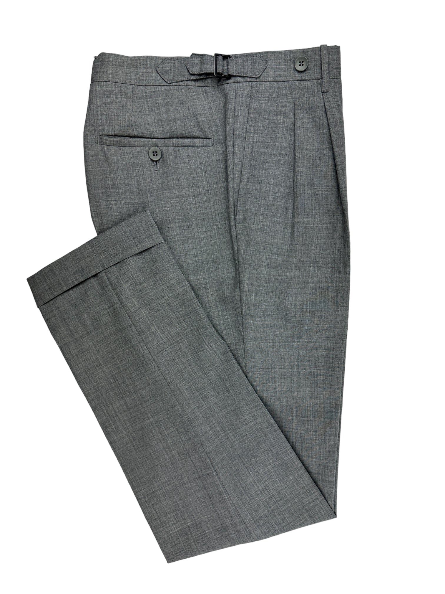 Rota Grey Double Pleated Trousers