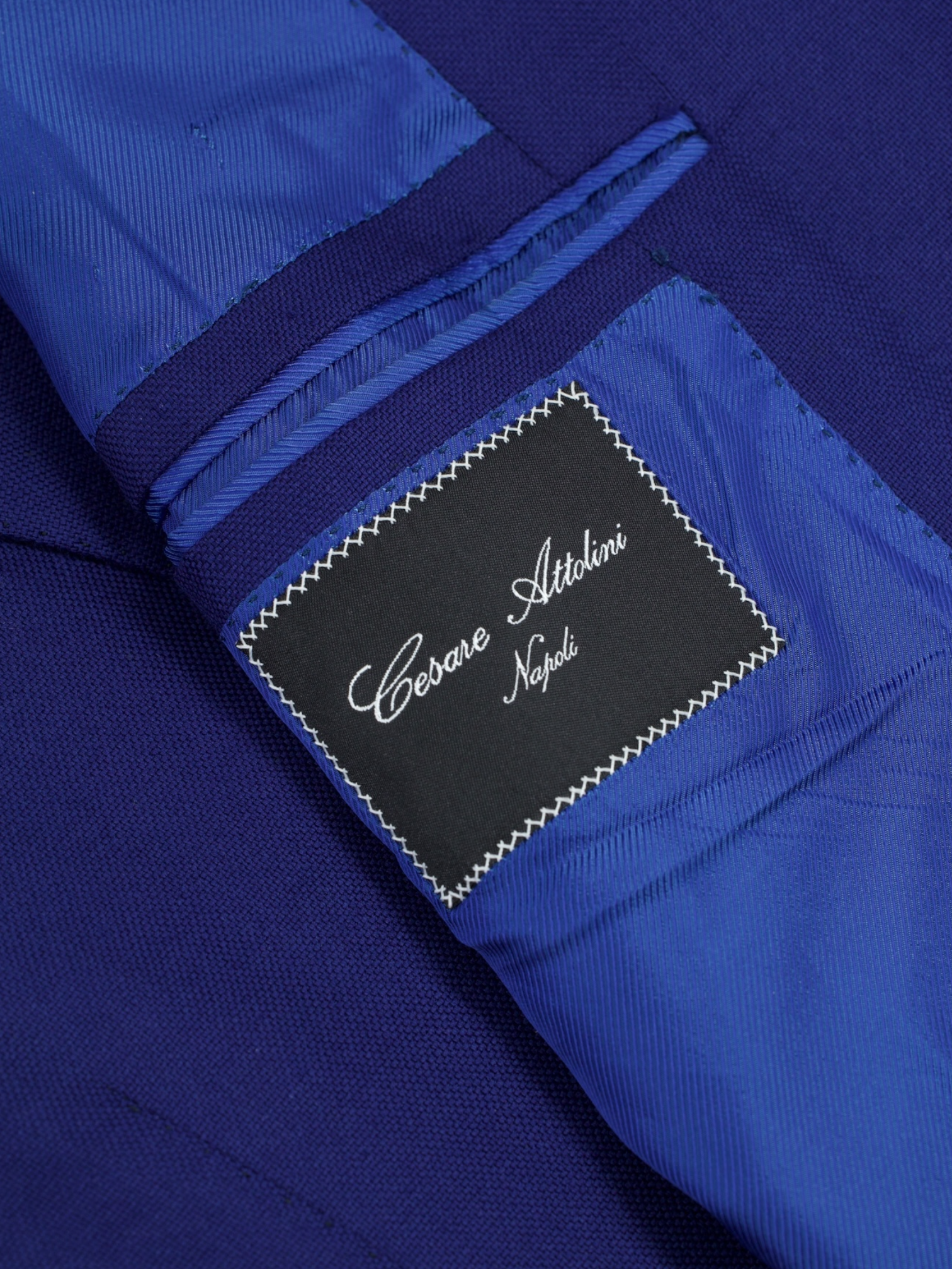 Cesare Attolini Royal Blue Super 140's Pinpoint Jacket