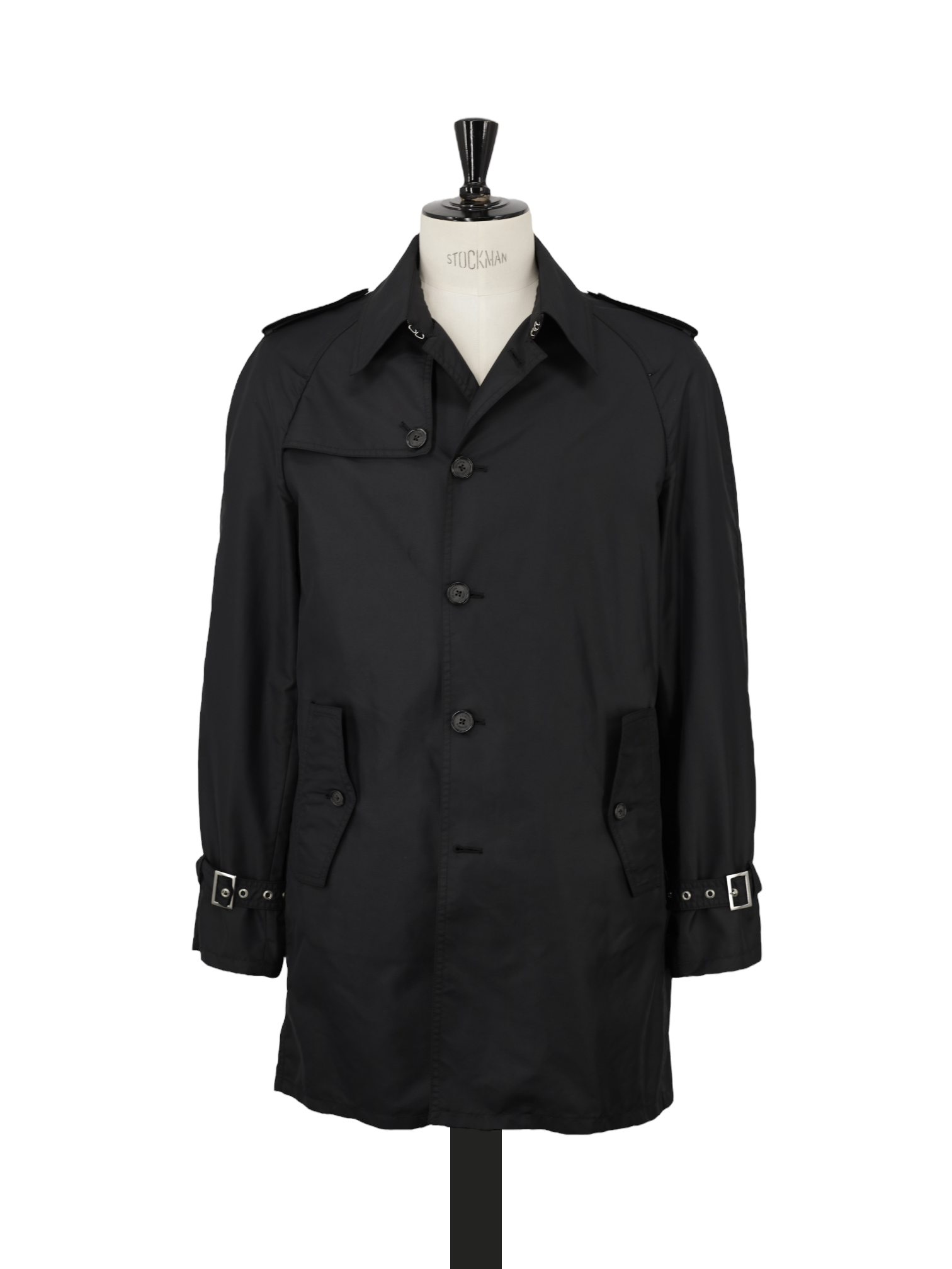 Luigi Borrelli Black Weatherproof Sartorial Trenchcoat