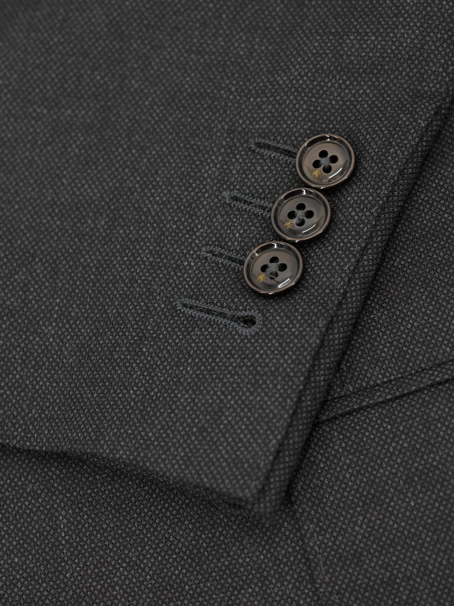 Canali Dark Grey Pure Cashmere "Travel" Birdseye Suit
