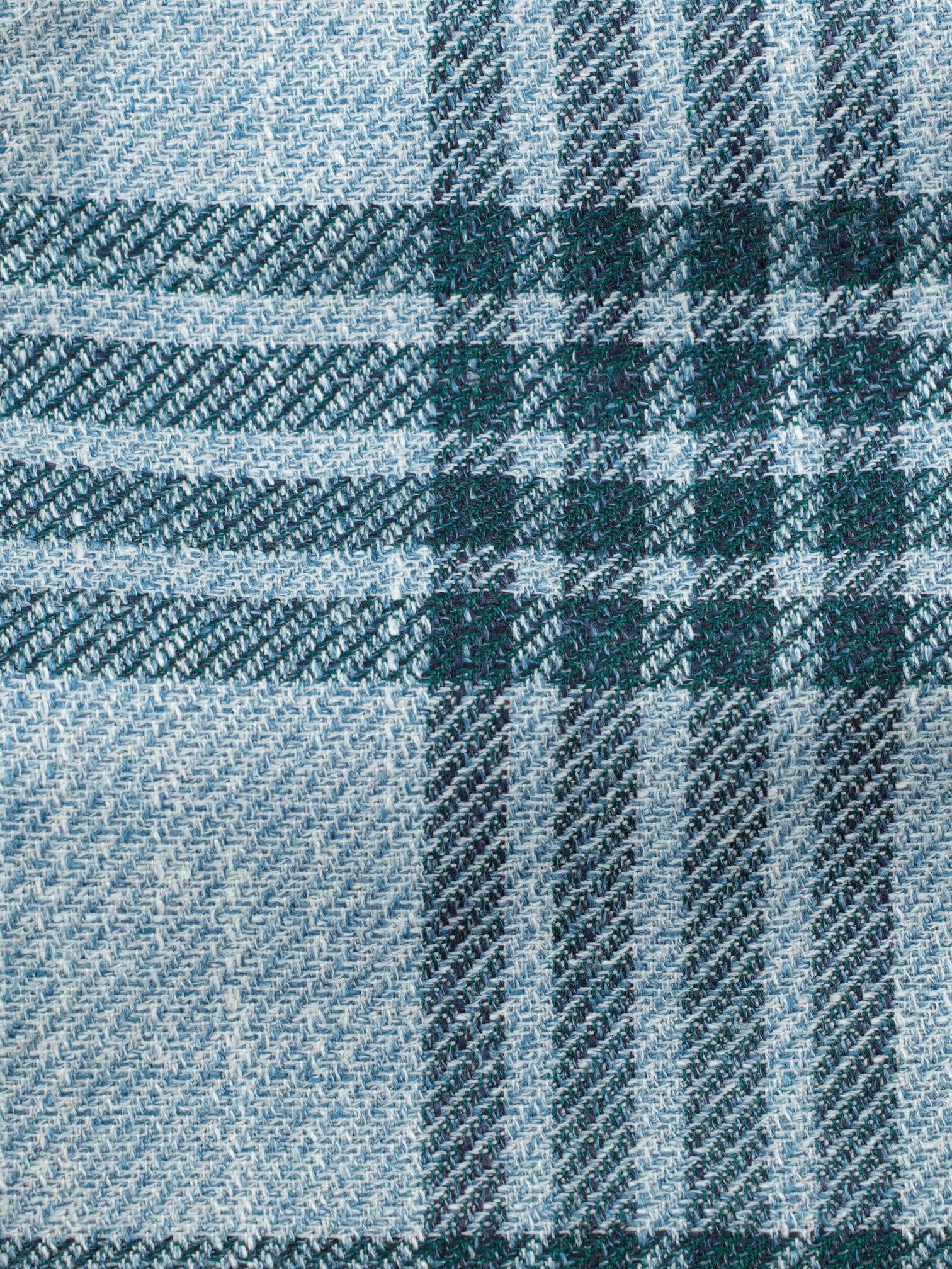 Kiton Light Green Cashmere, Wool, Silk & Linen Checkered Jacket