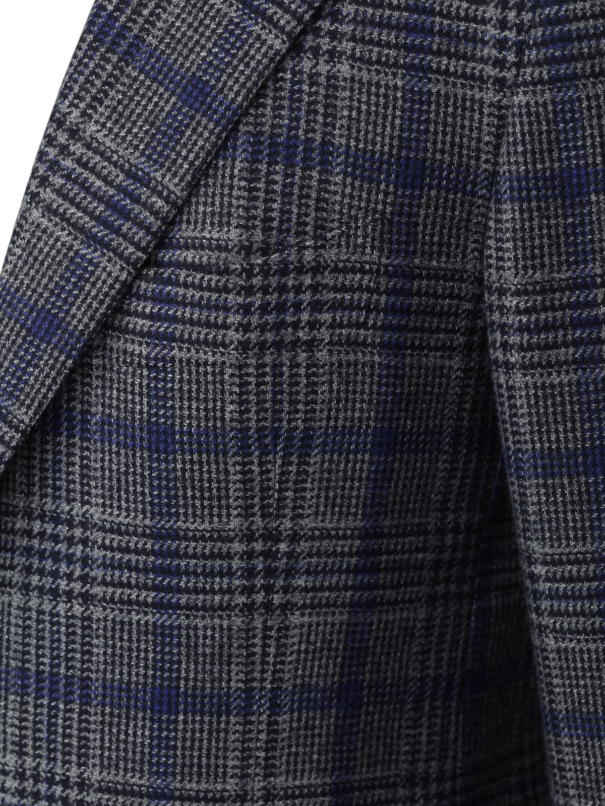 Cesare Attolini Grey & Royal Blue Pure Cashmere Prince of Wales Jacket