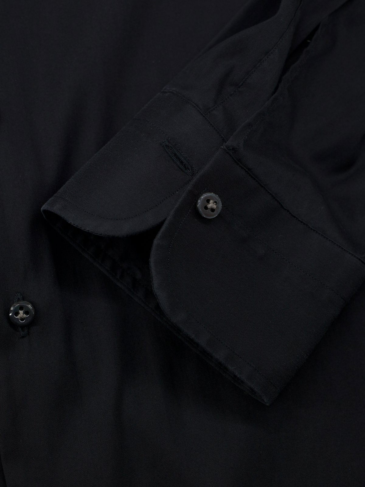Emanuele Maffeis Black Cotton-Stretch Dress Shirt