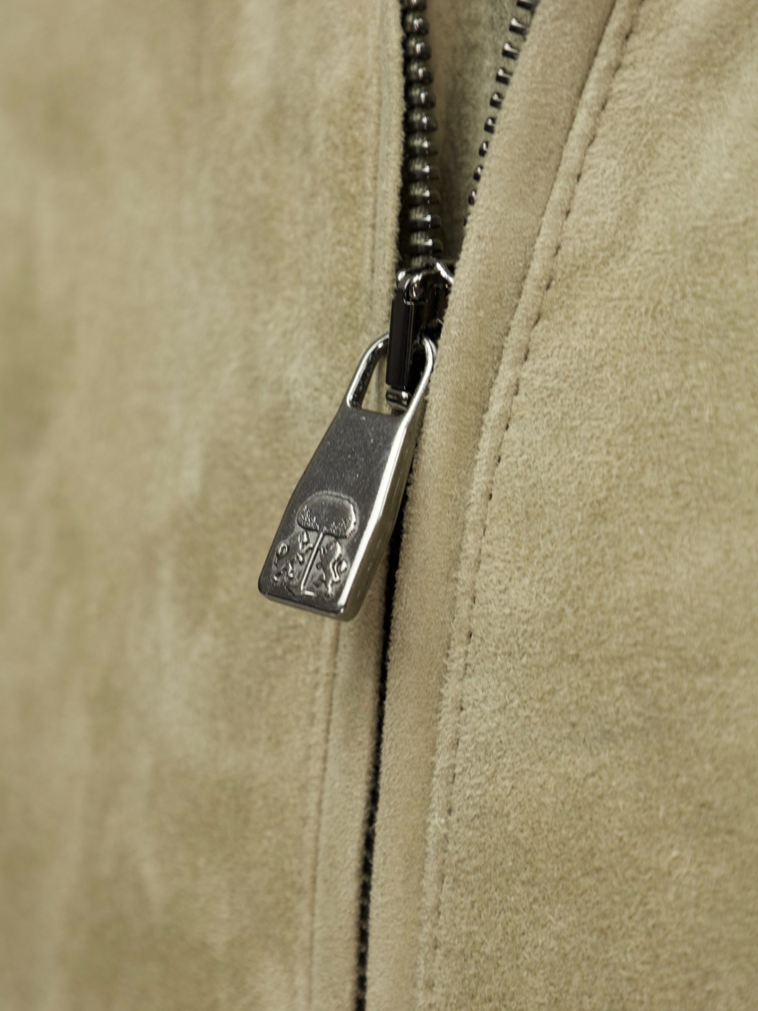 Corneliani Light Brown Lambskin Suede Hooded Jacket