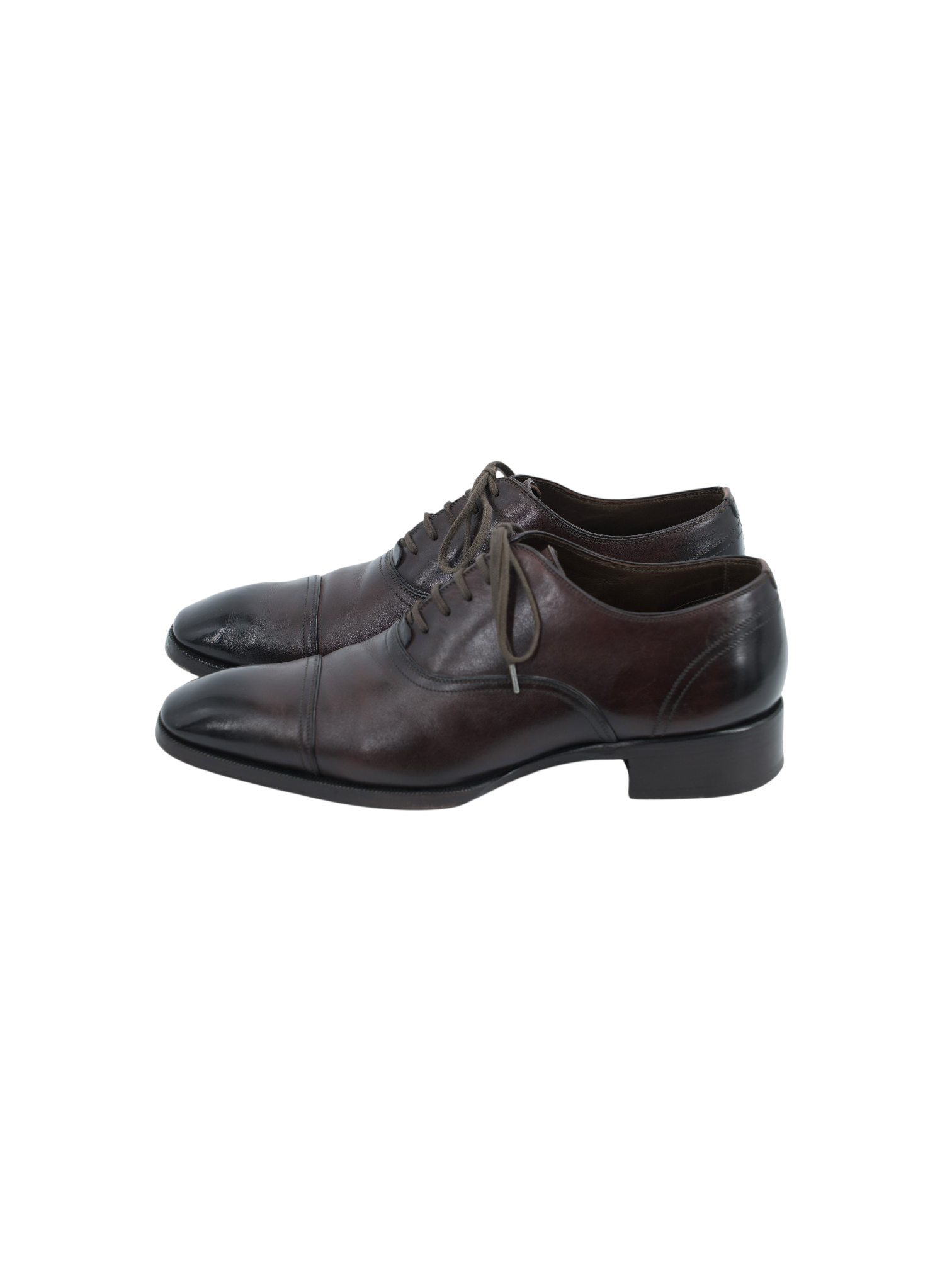 Tom Ford Dark Brown Austin Calfleather Oxford Lace-Ups