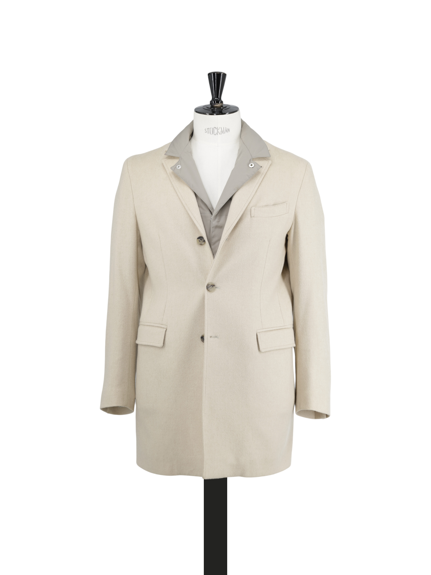 Luigi Borrelli Beige Pure-Camel Padded Sartorial Coat
