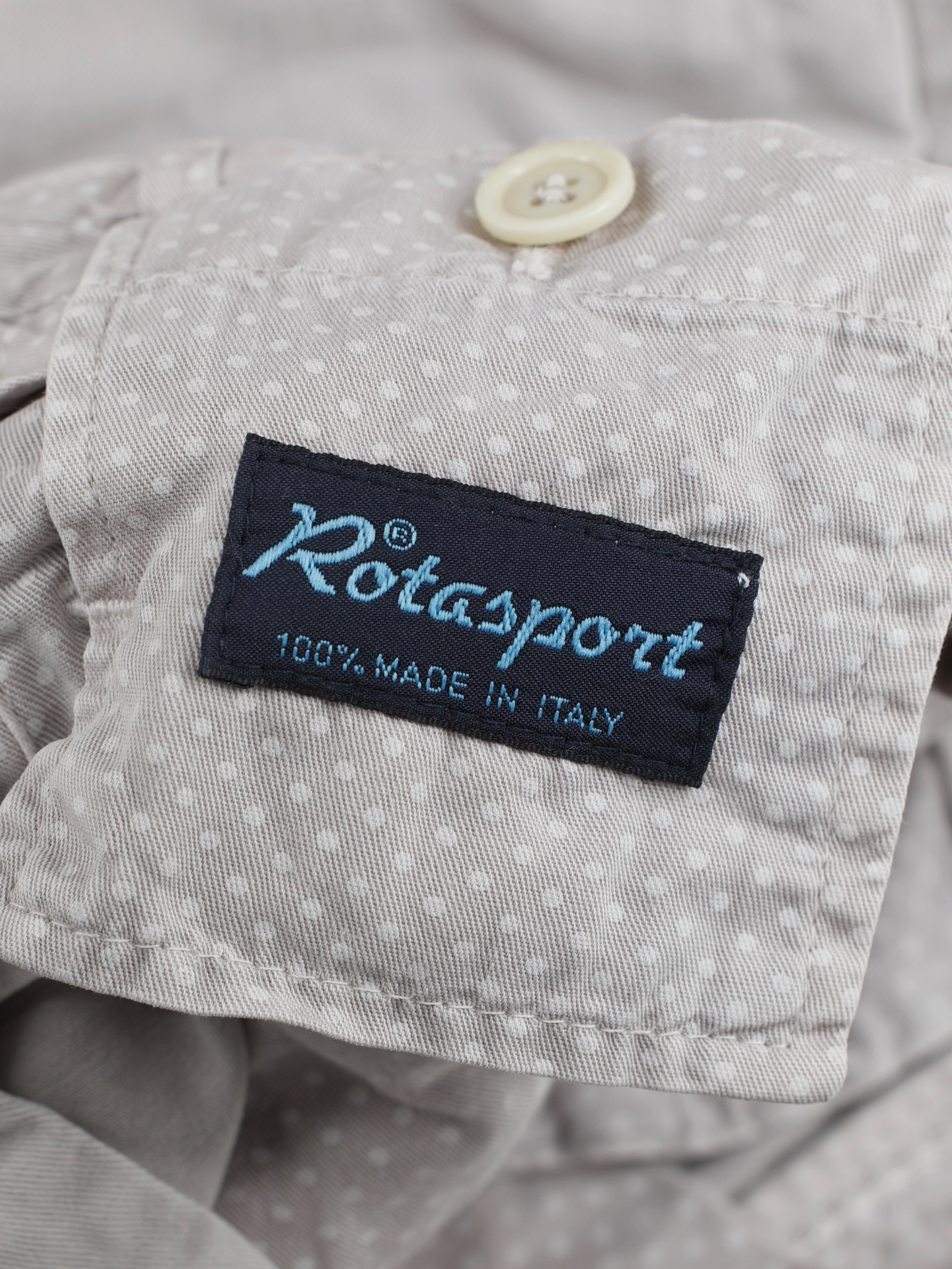 Rota Pearl Grey Pure Cotton, Wool & Stretch Twill Dress Chino