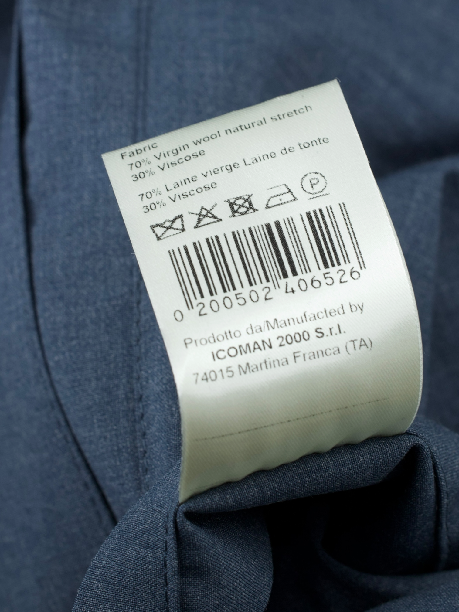 Berwich x Zignone Ocean Blue Wool & Viscose Blouson Jacket