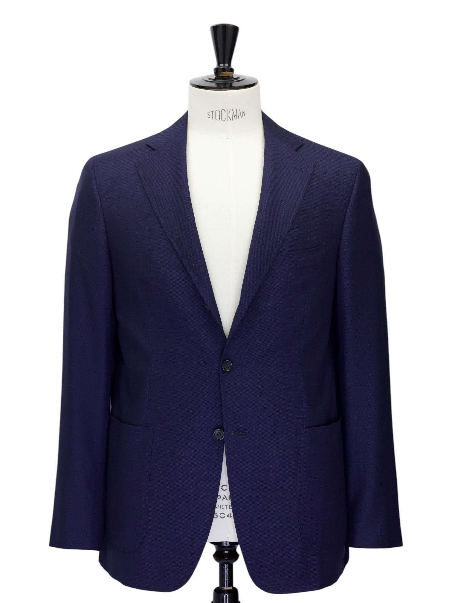 Canali Marine Blue Wool Birdseye Suit + Extra Trousers