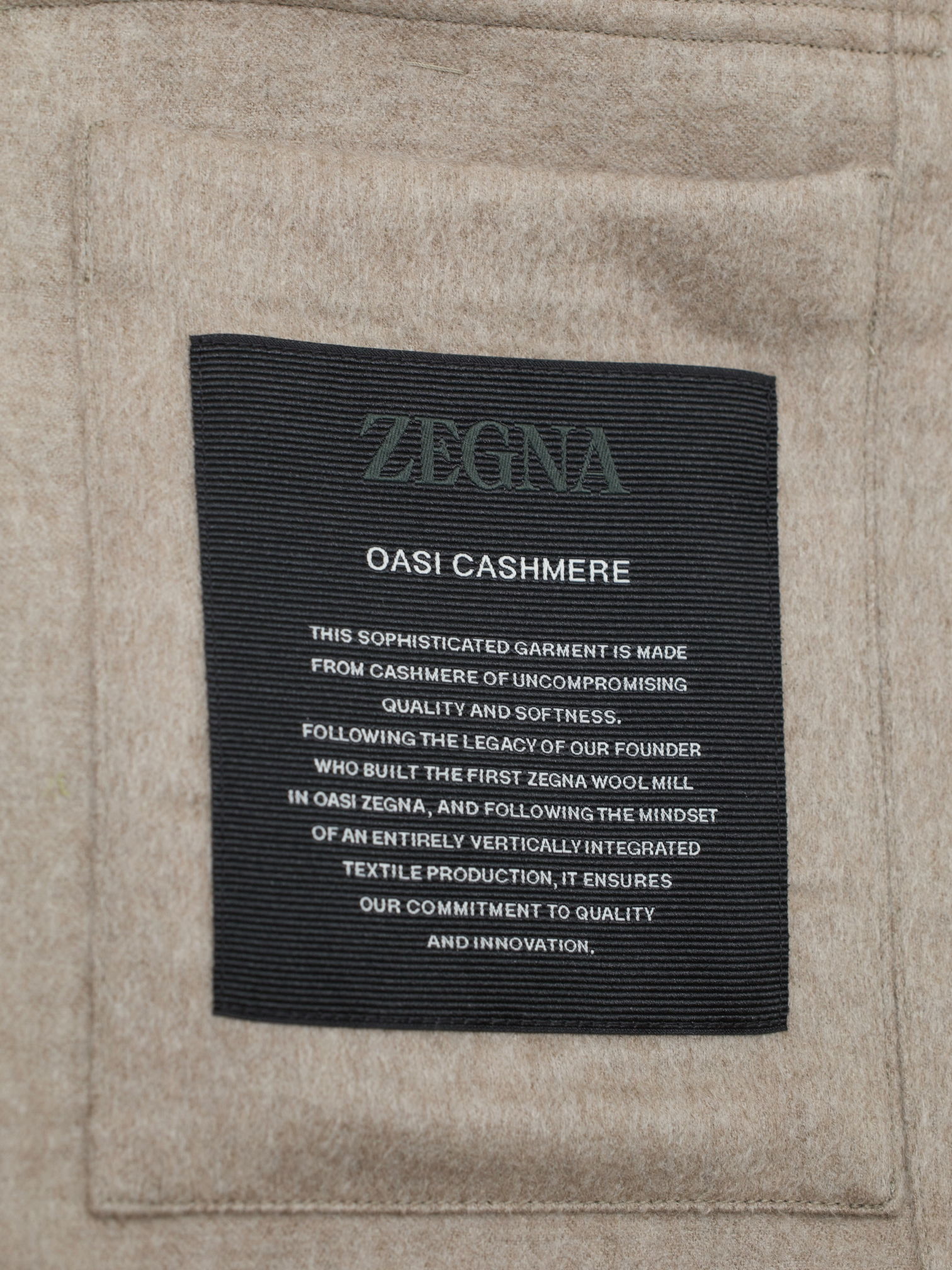 Ermenegildo Zegna Light Brown Oasi Cashmere Alba Overshirt