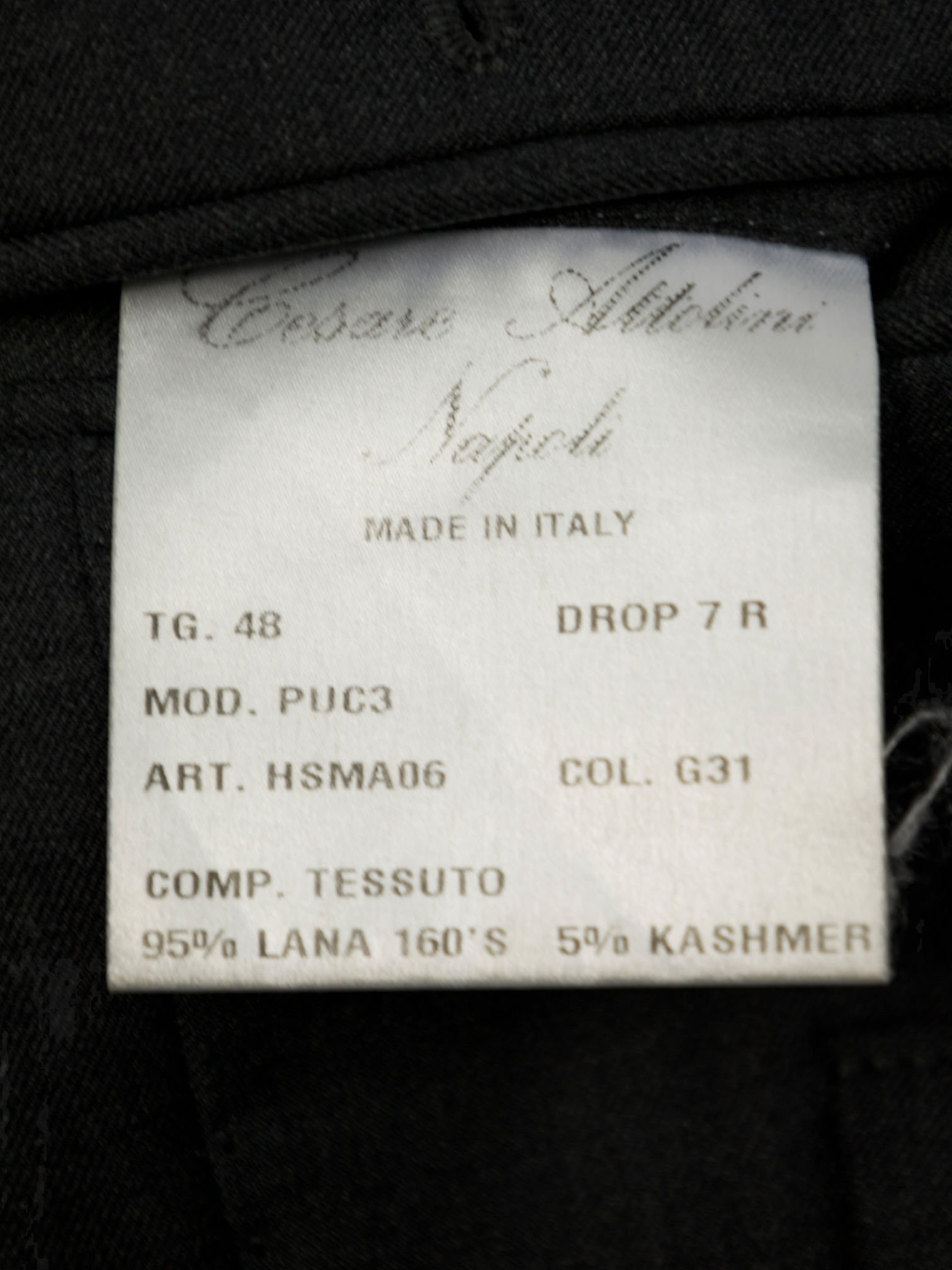 Cesare Attolini Anthracite Super 160's & Cashmere Sartorial Trousers