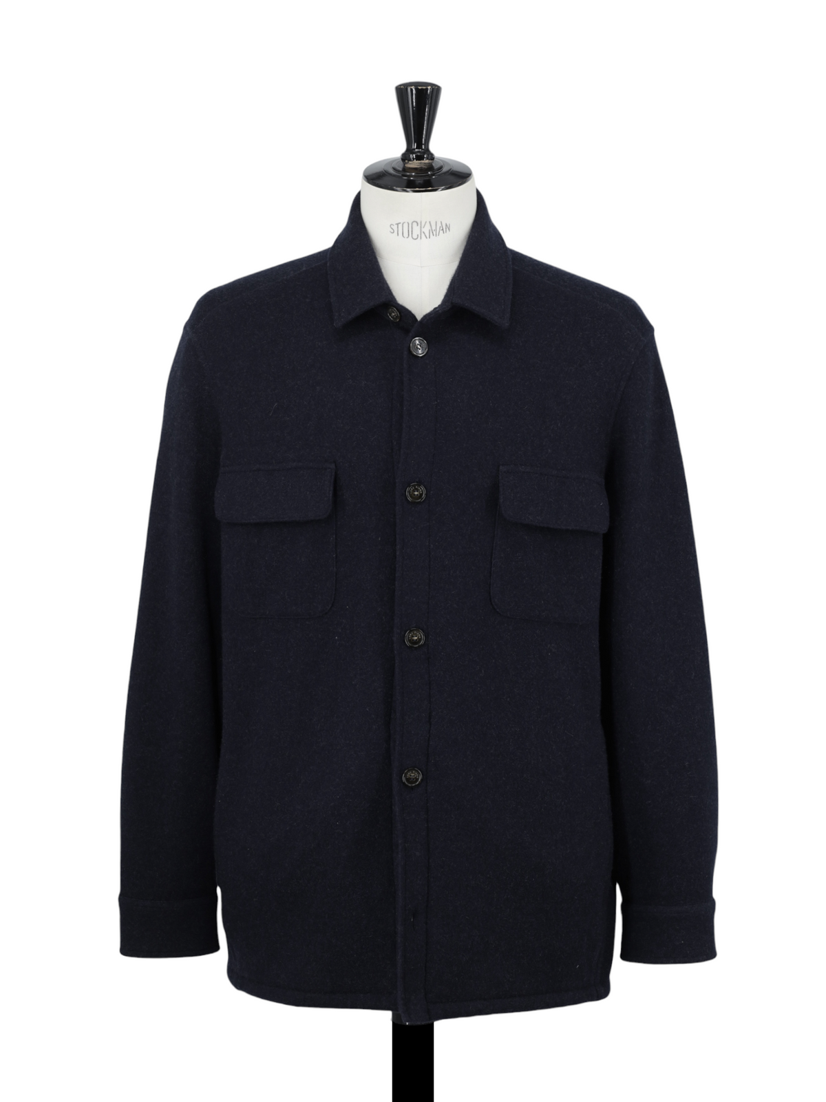 Loro Piana Navy Jersey Novalis Cashmere Overshirt Jacket