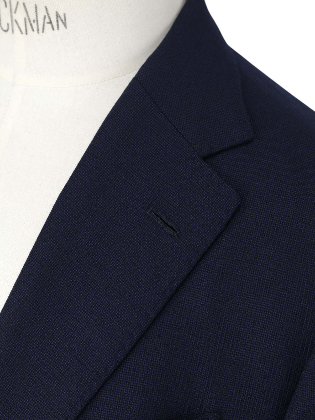 Luigi Borrelli Navy Wool Breathable-Hopsack Jacket